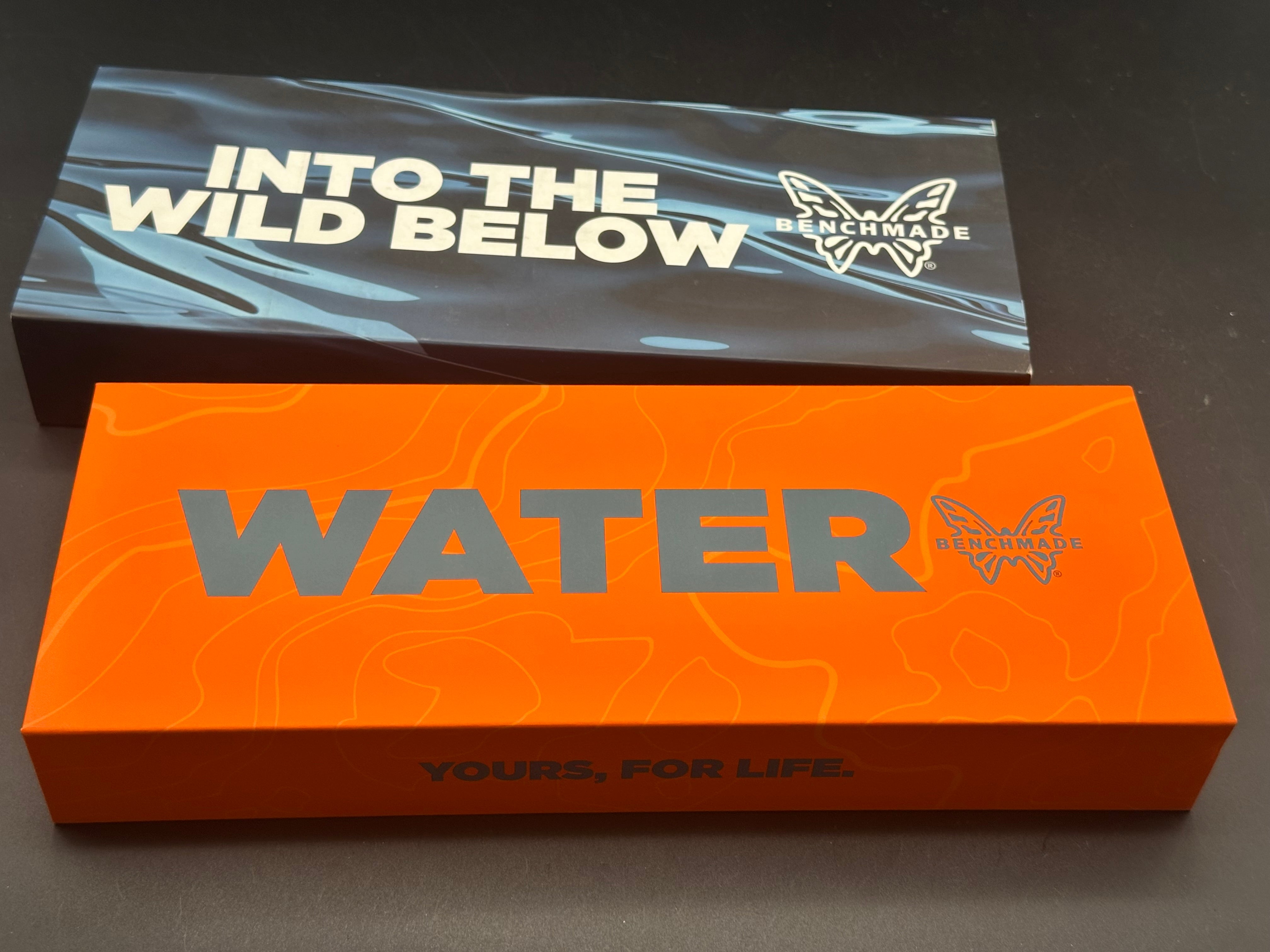 Benchmade Mini Adira MagnaCut AXIS Lock Knife Blue Grivory (3.2" SW)