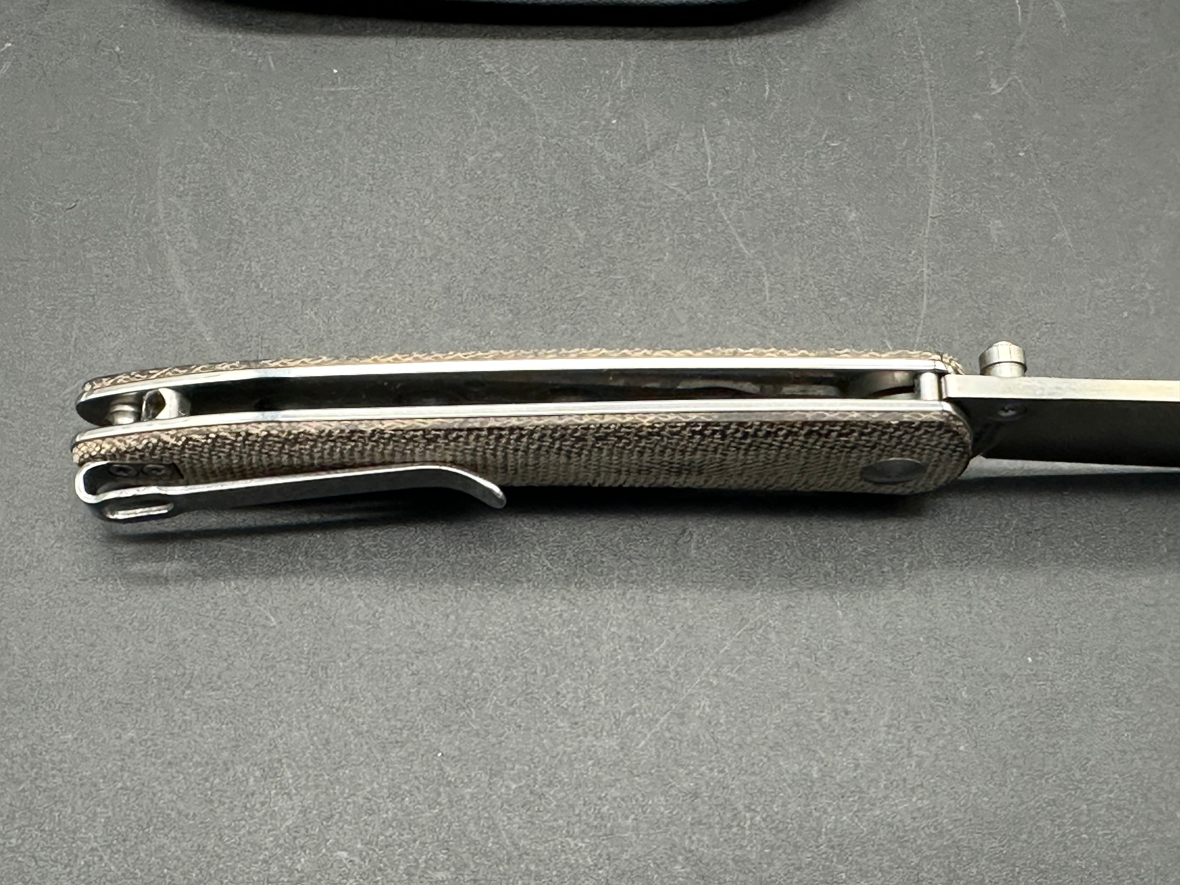 CJRB Cutlery Ria Liner Lock Knife Green Micarta (2.95" Satin)