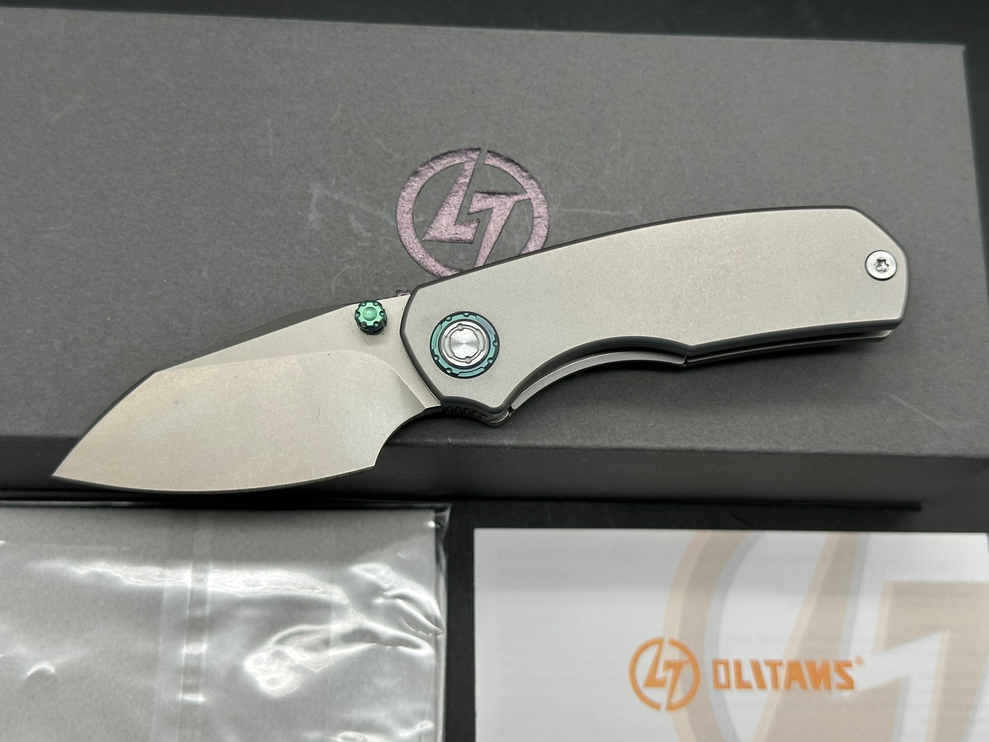 Olitans Mini Ti-Mastiff T074( 2.36'' + Bohler M390 + Titanium )