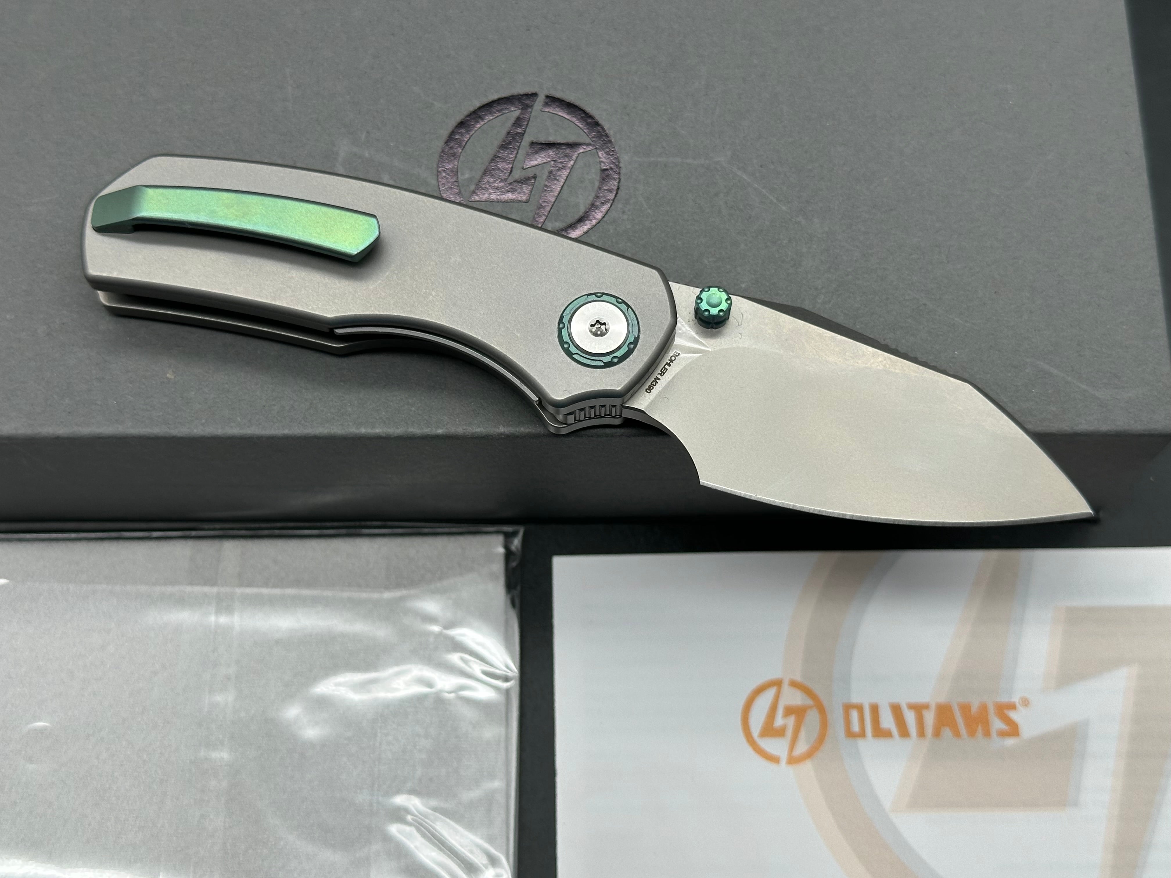 Olitans Mini Ti-Mastiff T074( 2.36'' + Bohler M390 + Titanium )