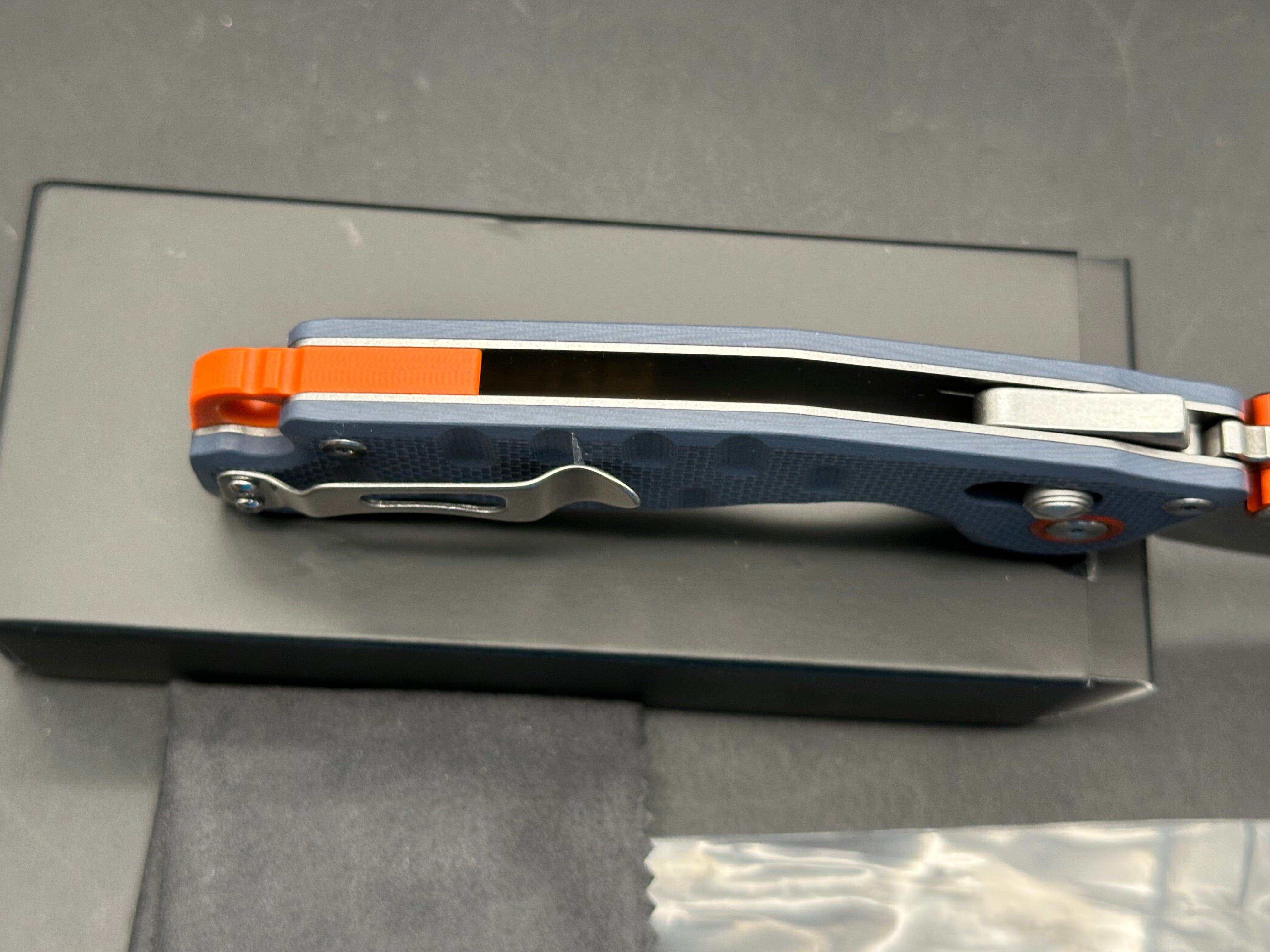 CJRB DOUBLETAP FOLDING KNIFE BLUE G10 HANDLE D2 DROP POINT