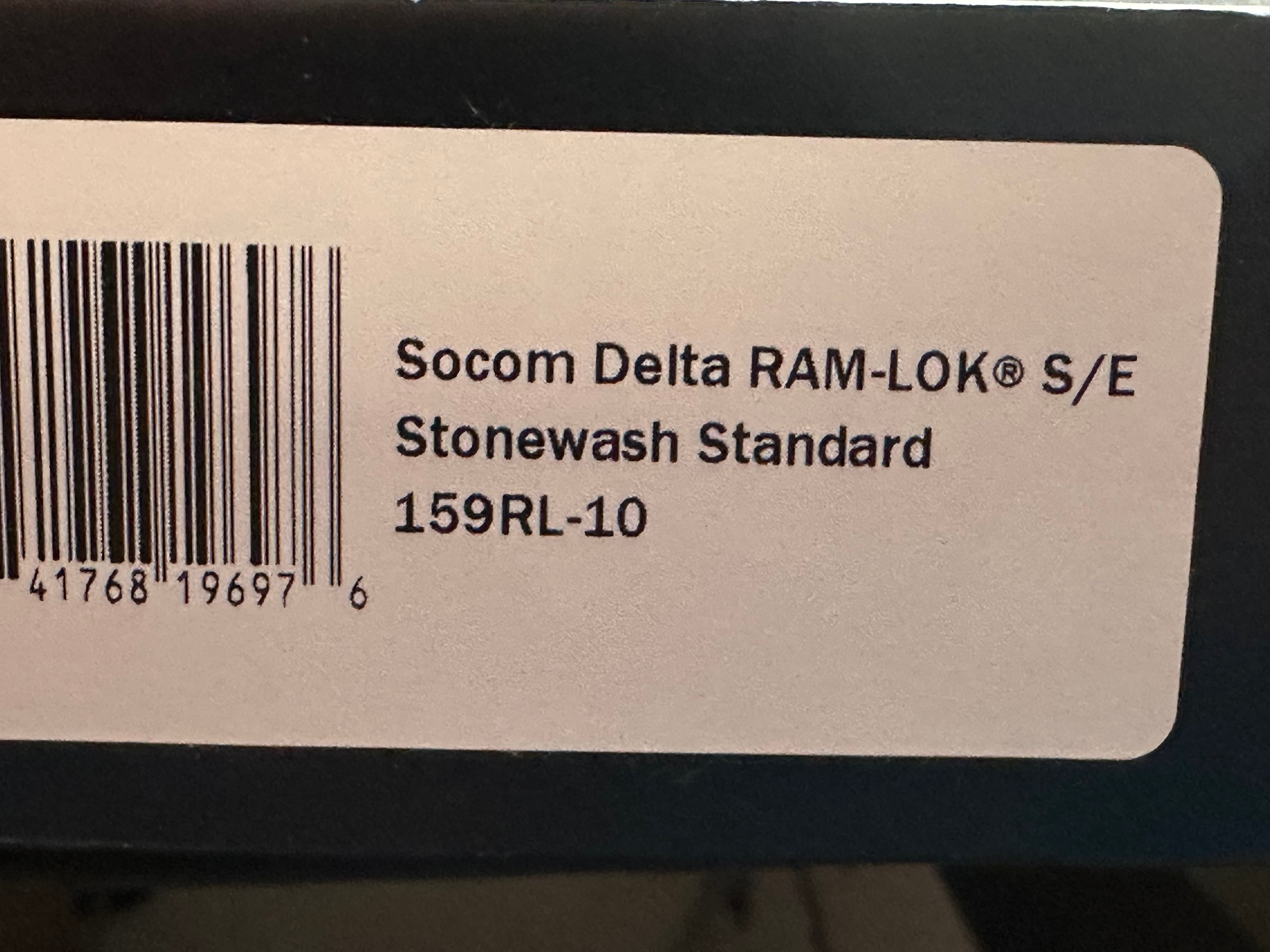 Microtech Socom Delta RAM-LOK S/E Stonewash standard with black Aluminum handle