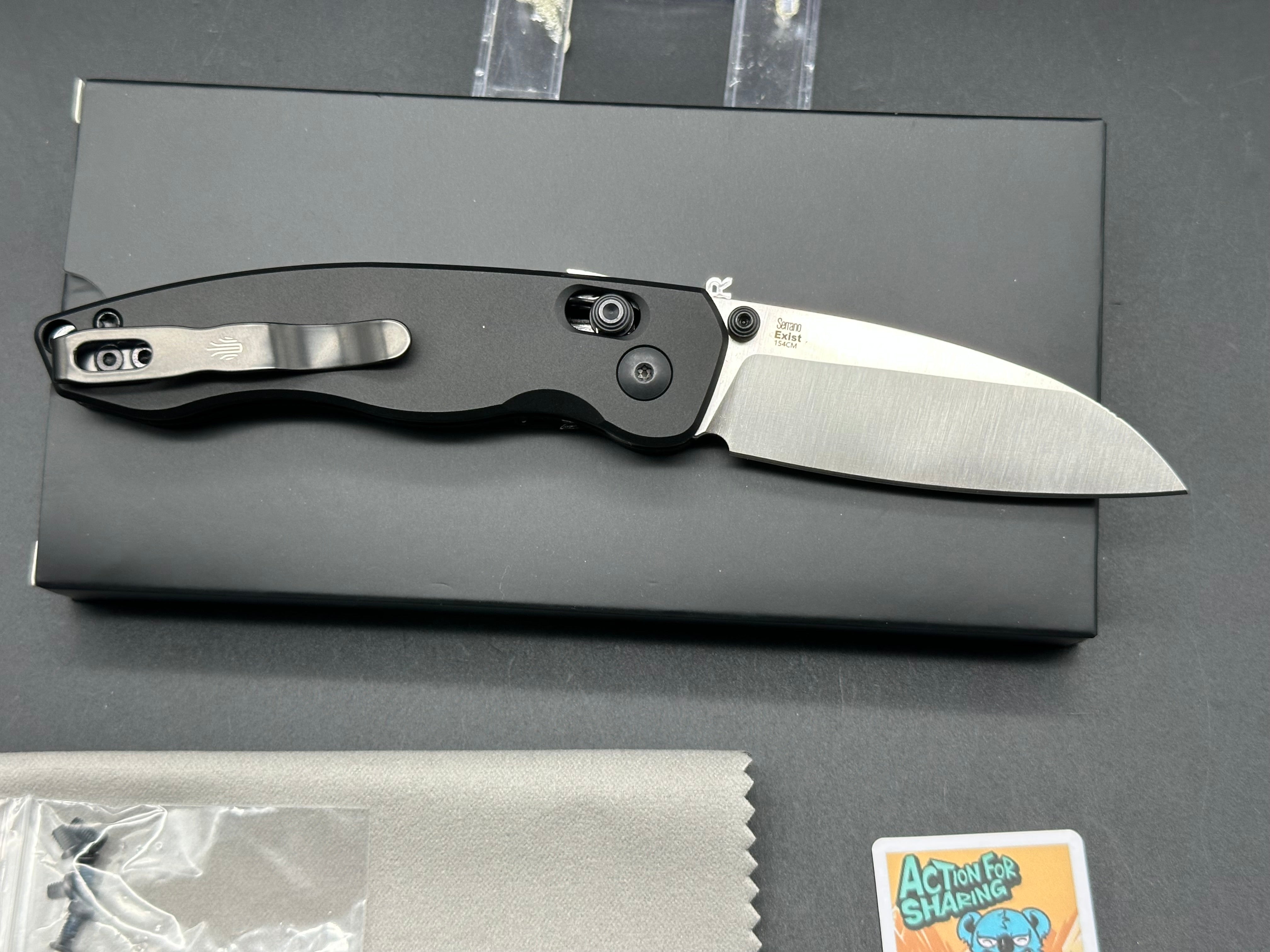 KIZER EXIST CLUTCH LOCK BLACK ALUMINUM HANDLE 154CM BLADE