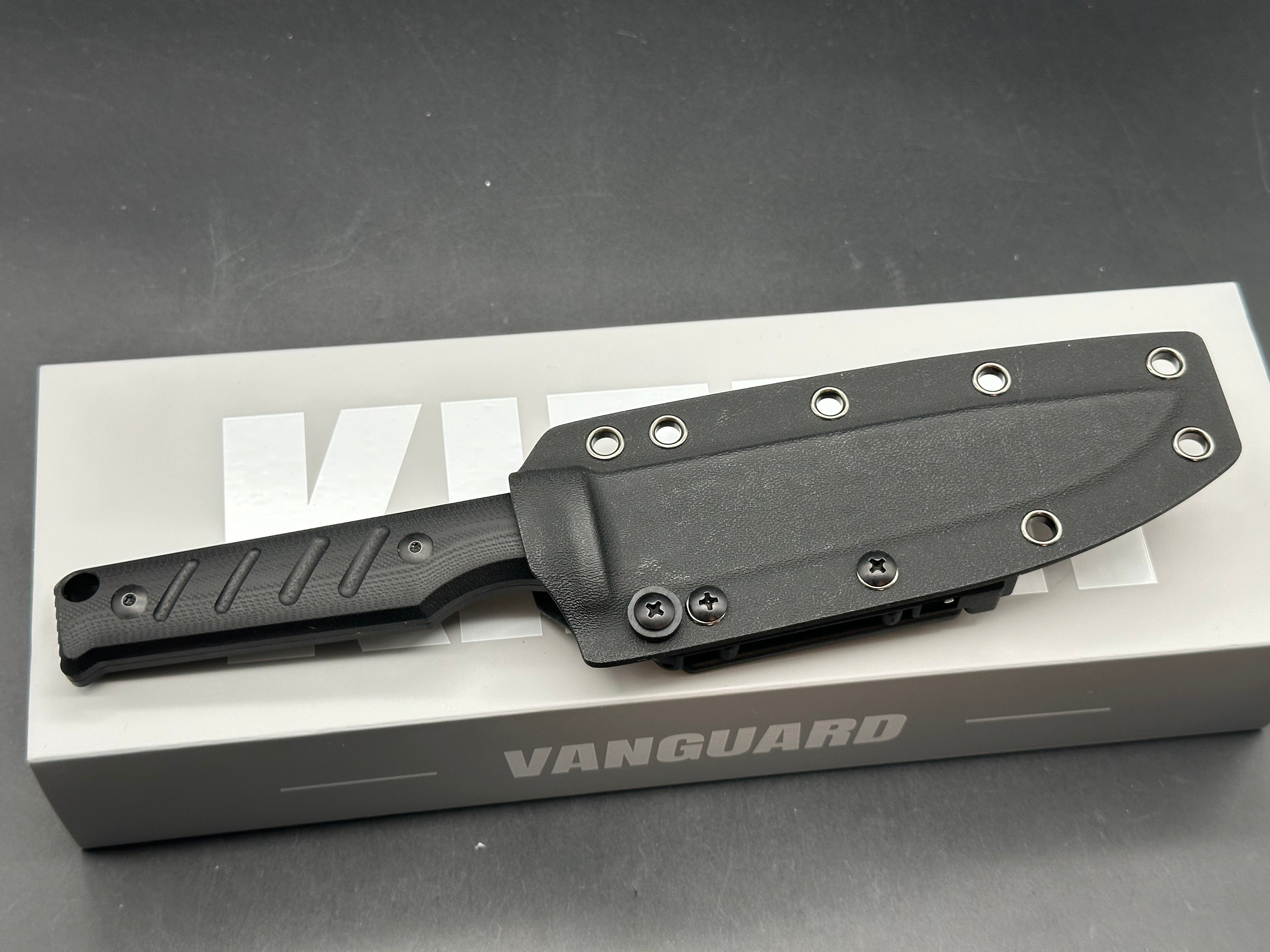 KIZER CAMP 180 BLACK G10 HANDLE AEB-L DROP POINT PLAIN EDGE BLACK STONEWASH FINISH