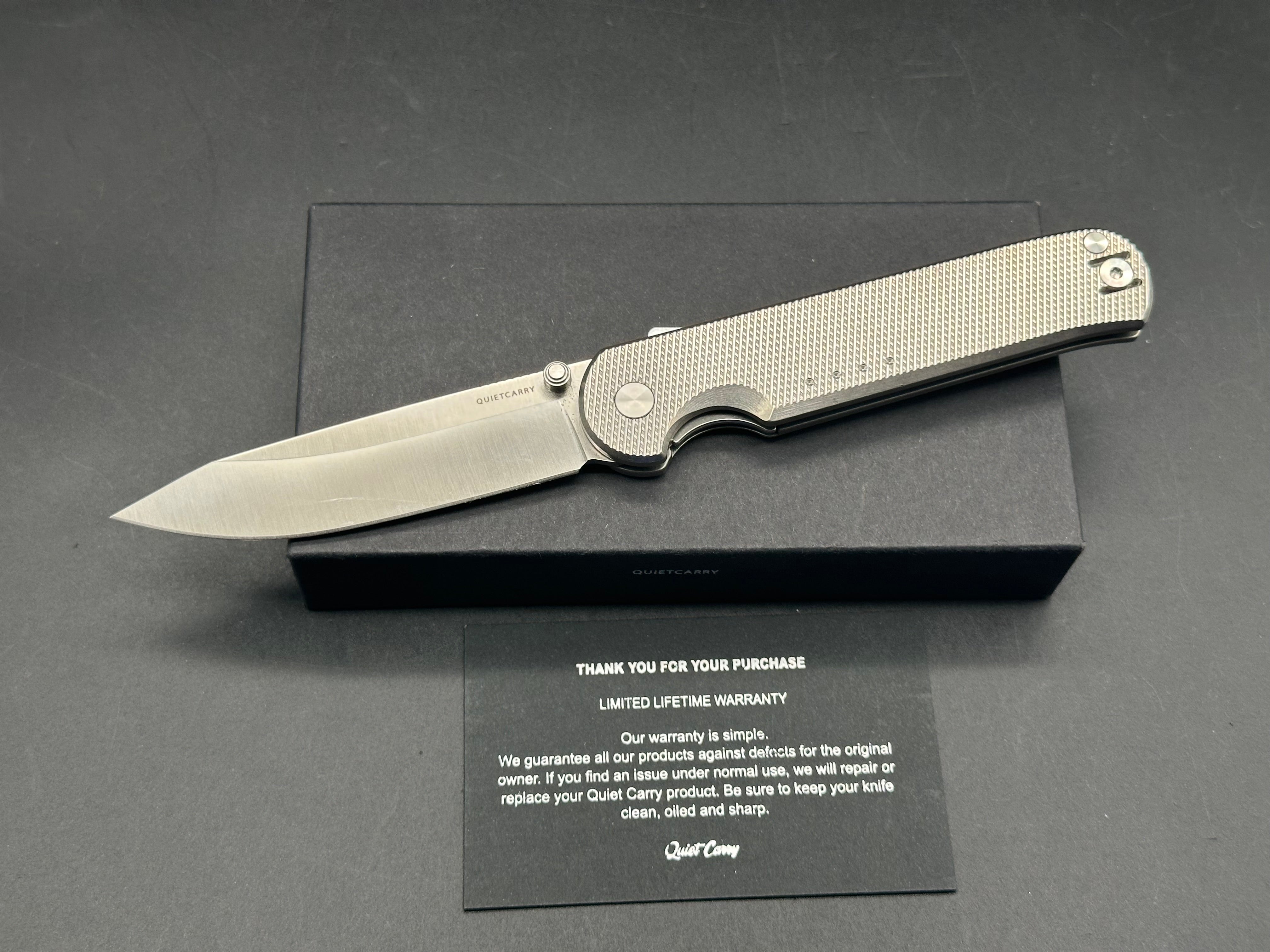 Quiet Carry Waypoint titanium handle w/Vanax blade