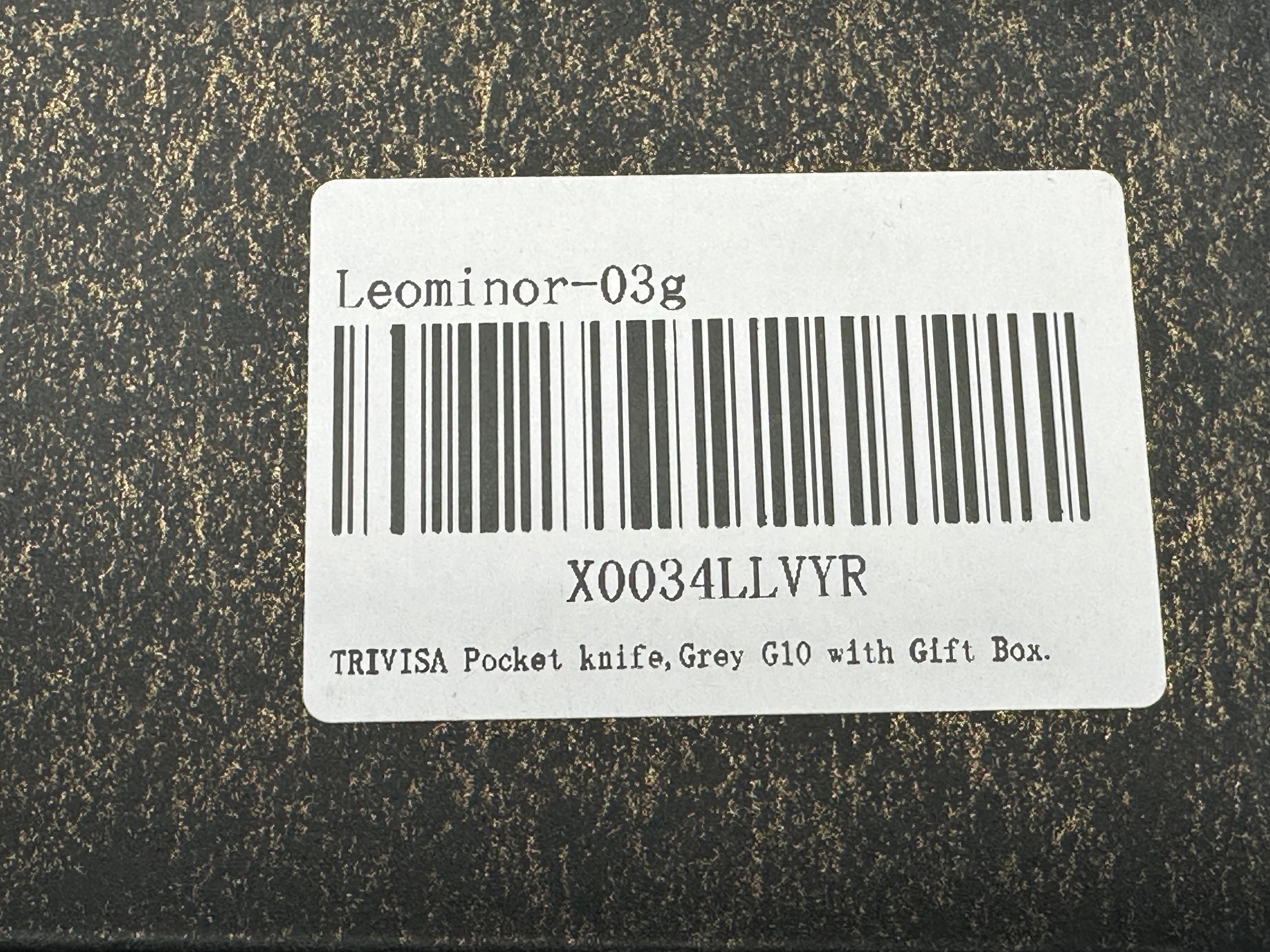 TRIVISA LEOMINOR-03G FOLDING KNIFE BLUE G10 HANDLE K110 PLAIN EDGE SATIN FINISH