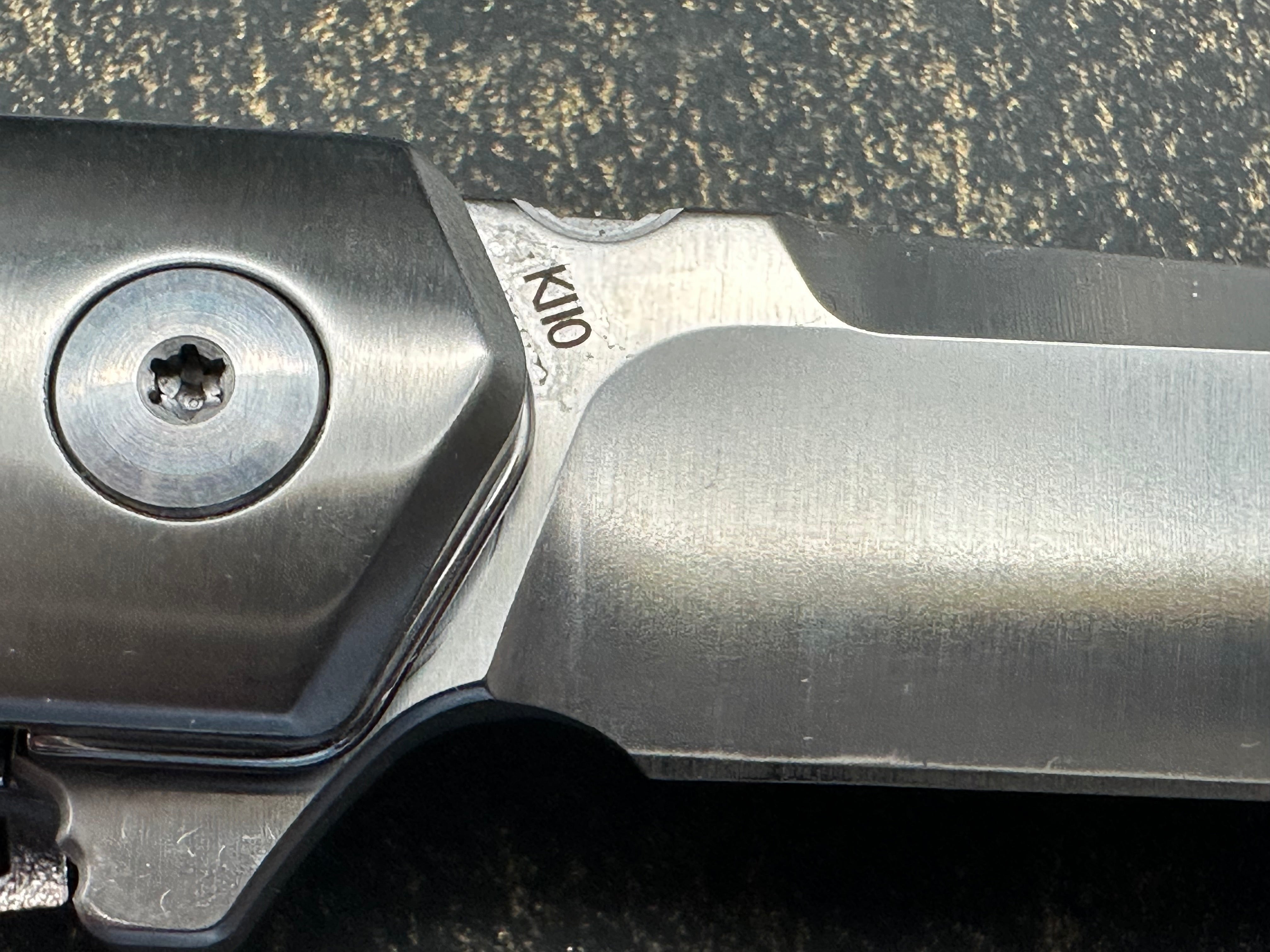 TRIVISA LEOMINOR-03G FOLDING KNIFE BLUE G10 HANDLE K110 PLAIN EDGE SATIN FINISH