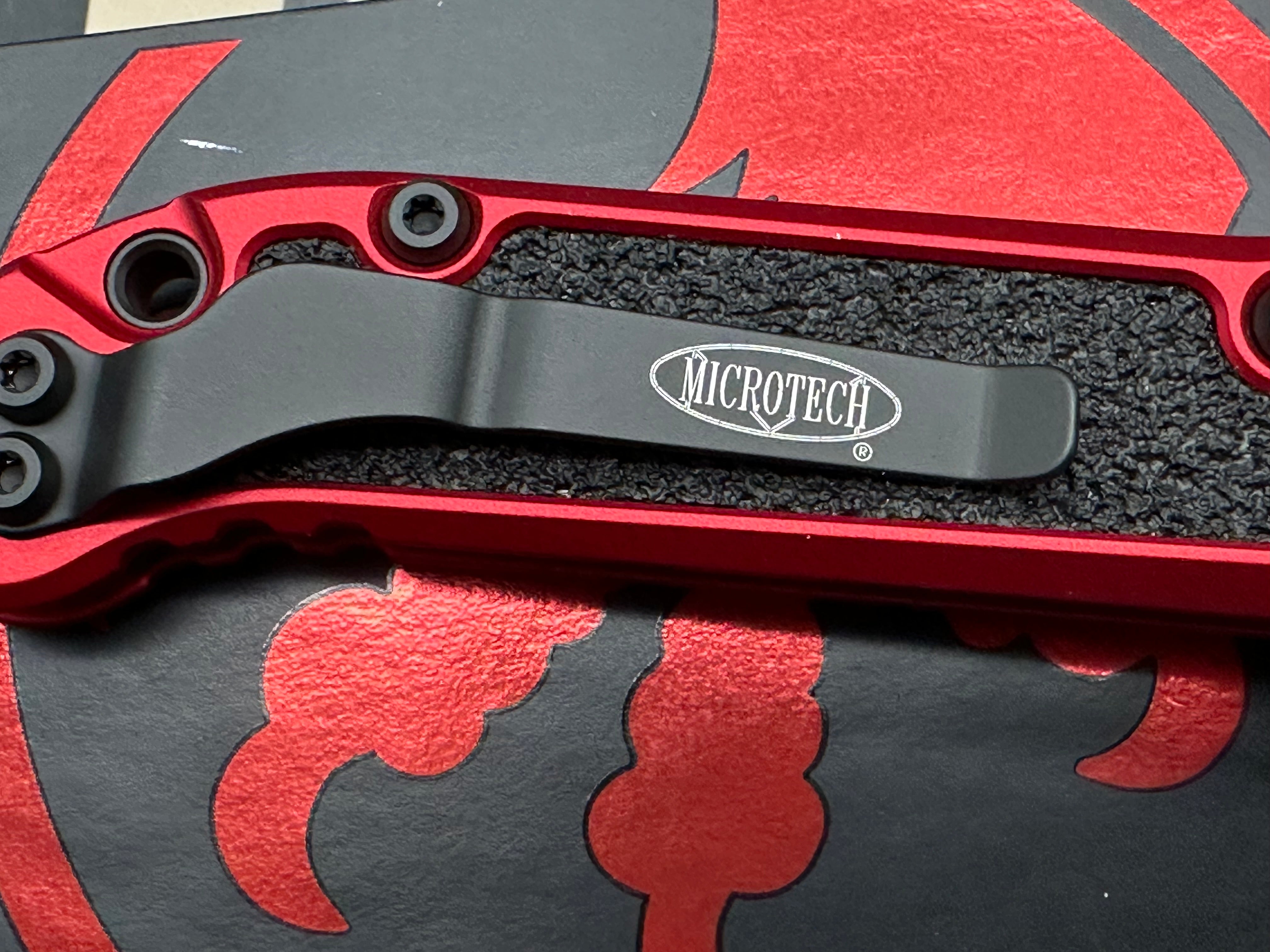 Microtech LUDT Gen III S/E Automatic Knife Red (3.5" Black) 1135-1RD