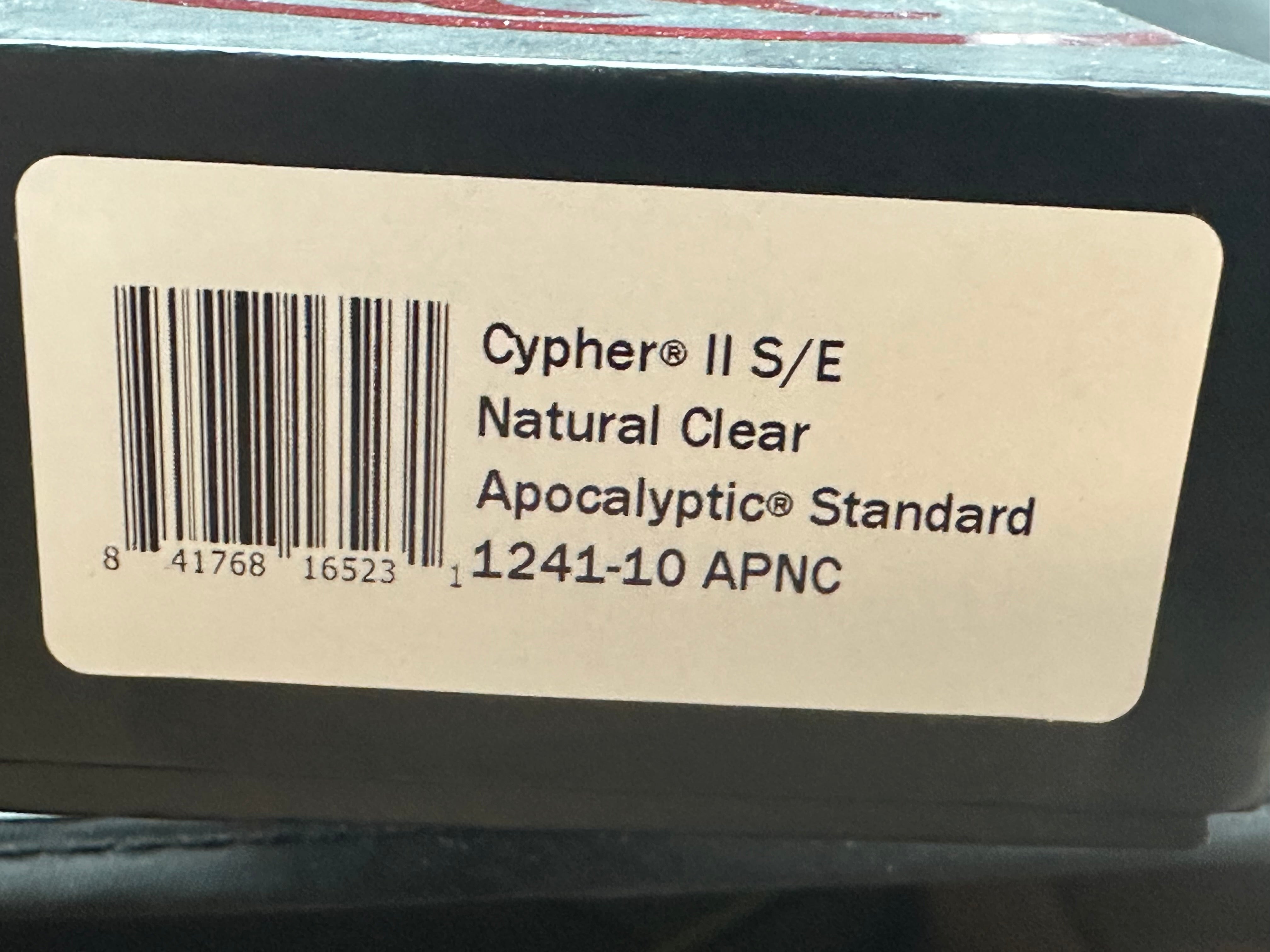 Microtech Cypher II S/E Natural Clear Apocalyptic Finish M390MK Wharncliffe Blade