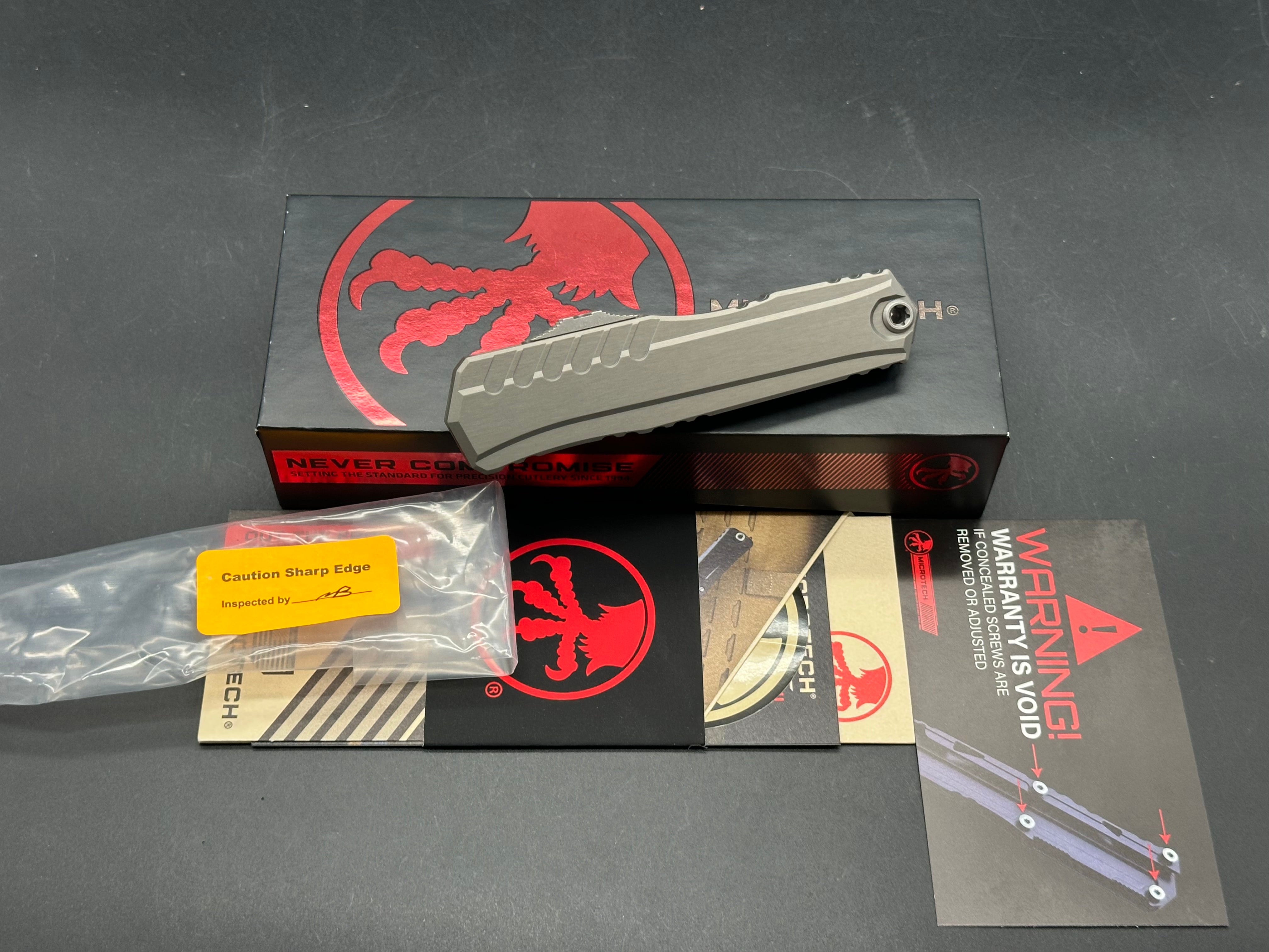 Microtech Cypher II S/E Natural Clear Apocalyptic Finish M390MK Wharncliffe Blade