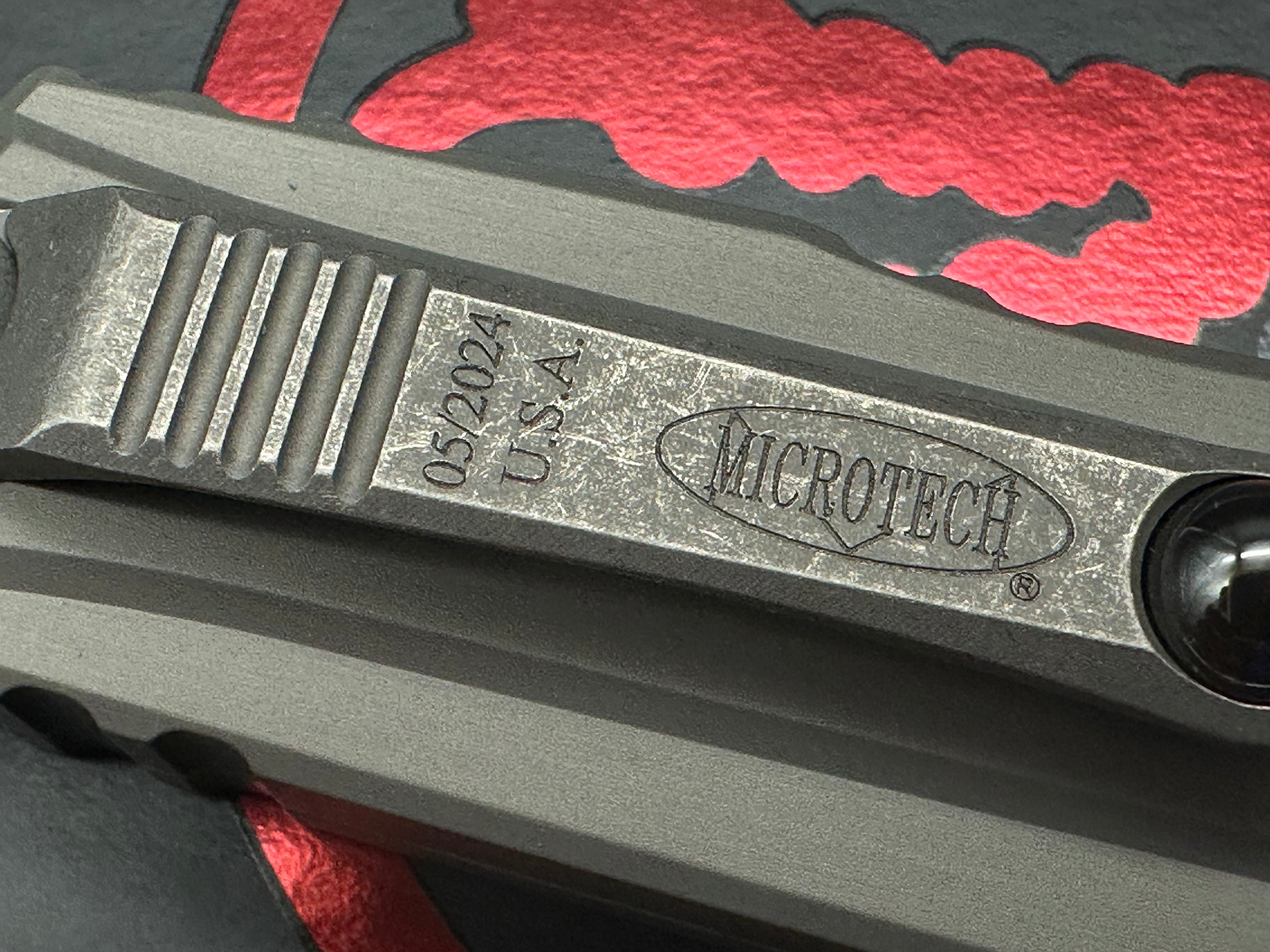 Microtech Cypher II S/E Natural Clear Apocalyptic Finish M390MK Wharncliffe Blade