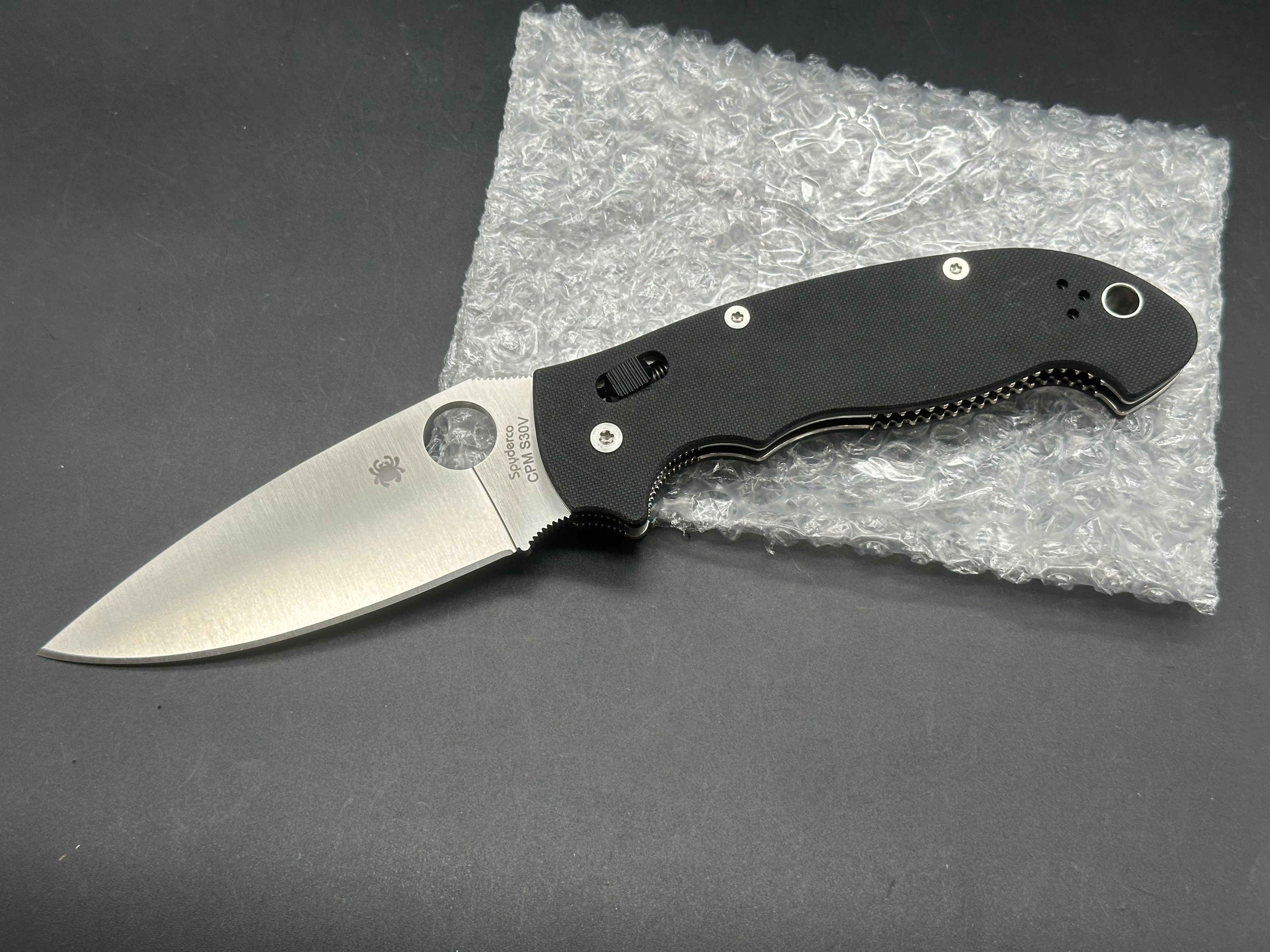 Spyderco Manix XL Black G10 handle