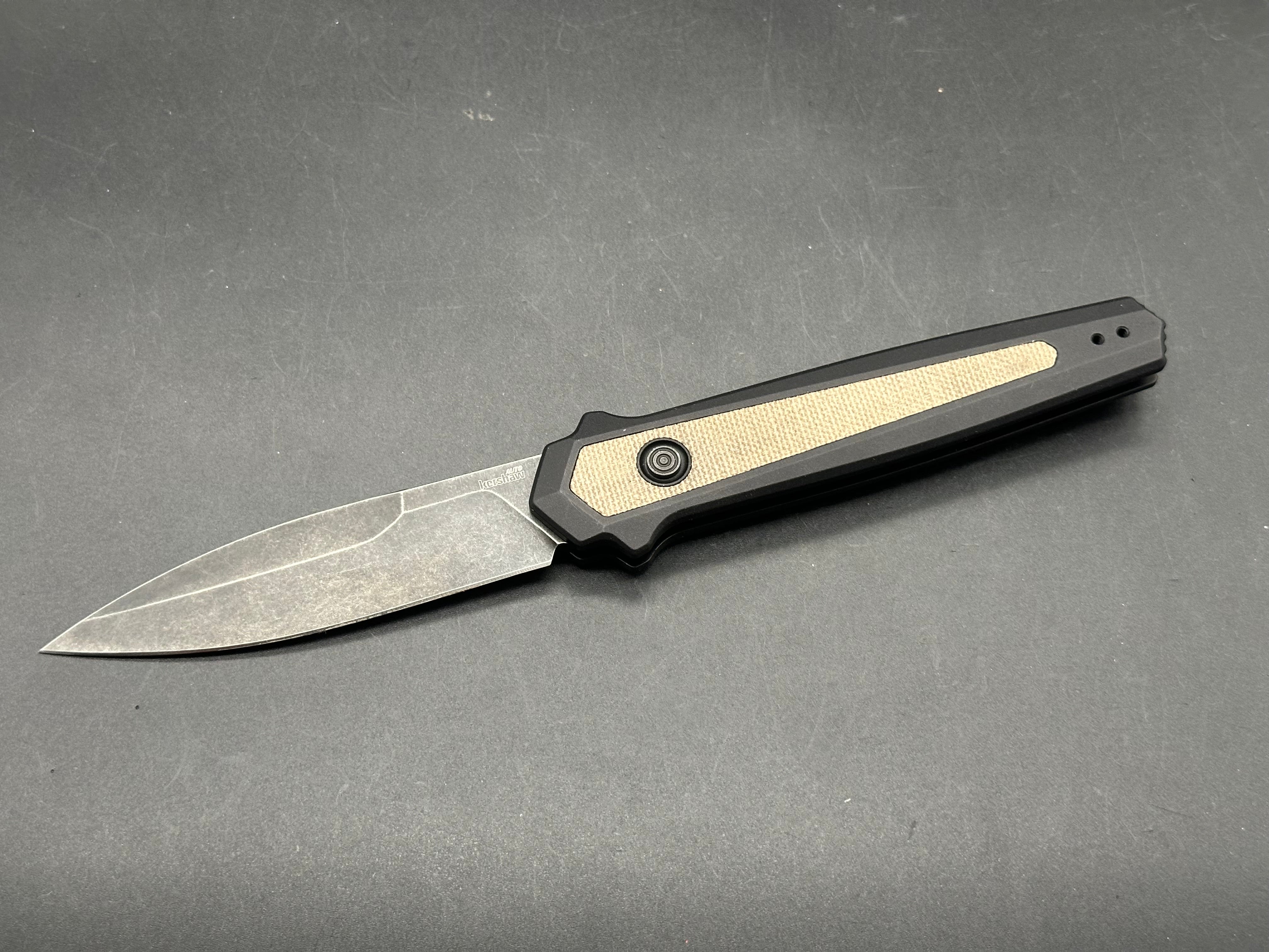Kershaw Launch 15 MagnaCut Automatic Knife Aluminum/Micarta (3.5" Black SW)