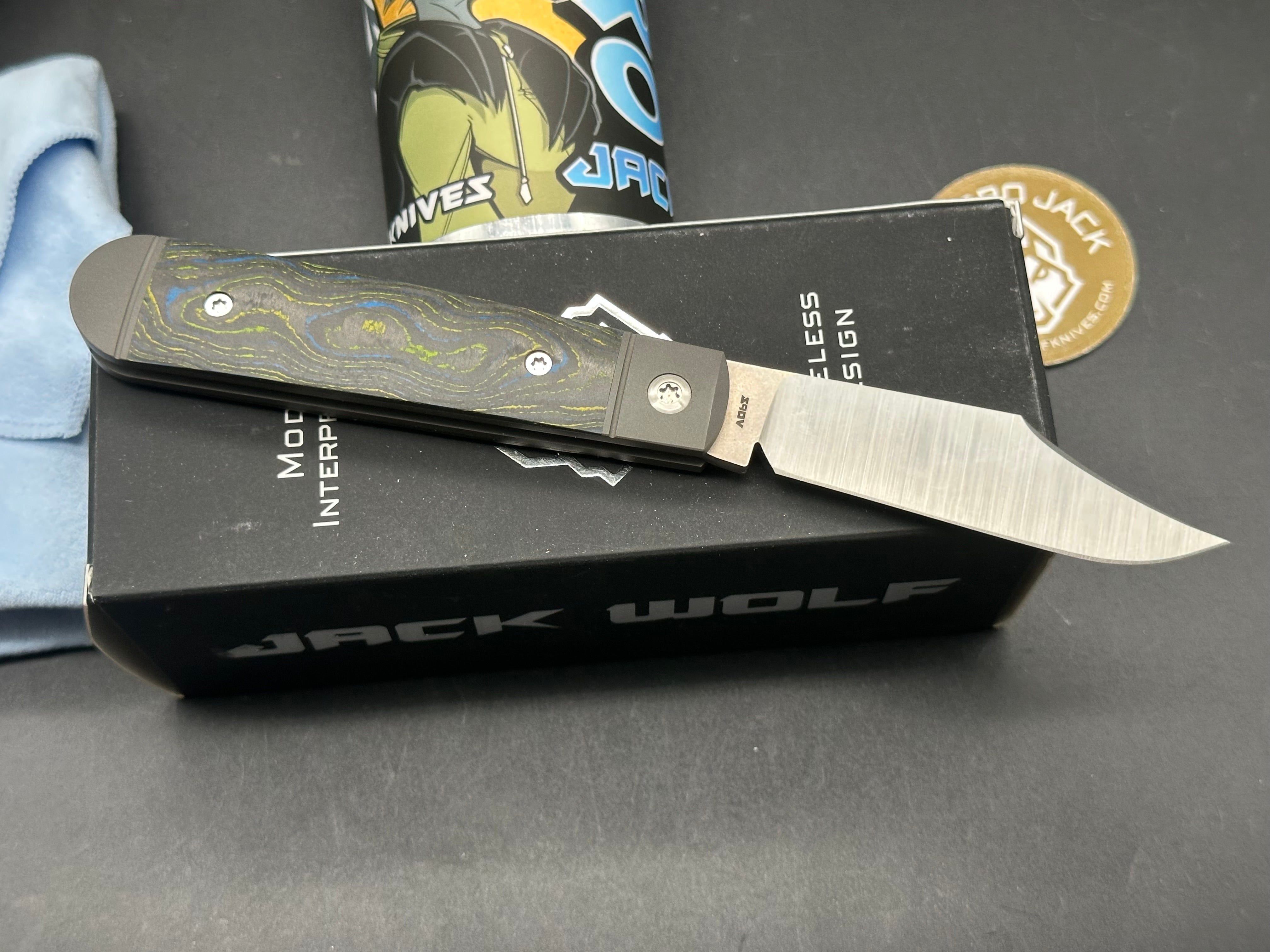 Jack Wolf Knives Big Bro Jack CamoCarbon Gecko