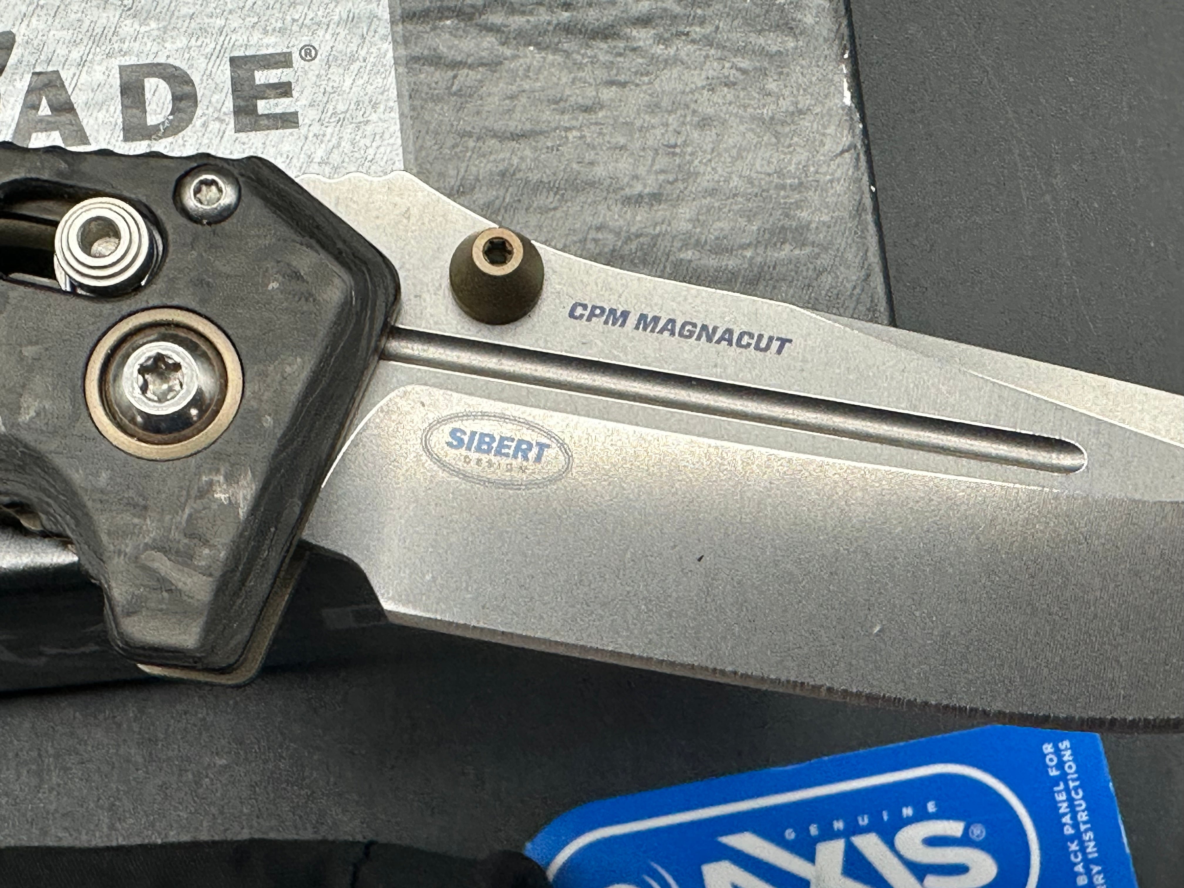 Benchmade Mini Adamas AXIS Lock Knife Carbon Fiber (3.3" Stonewash)