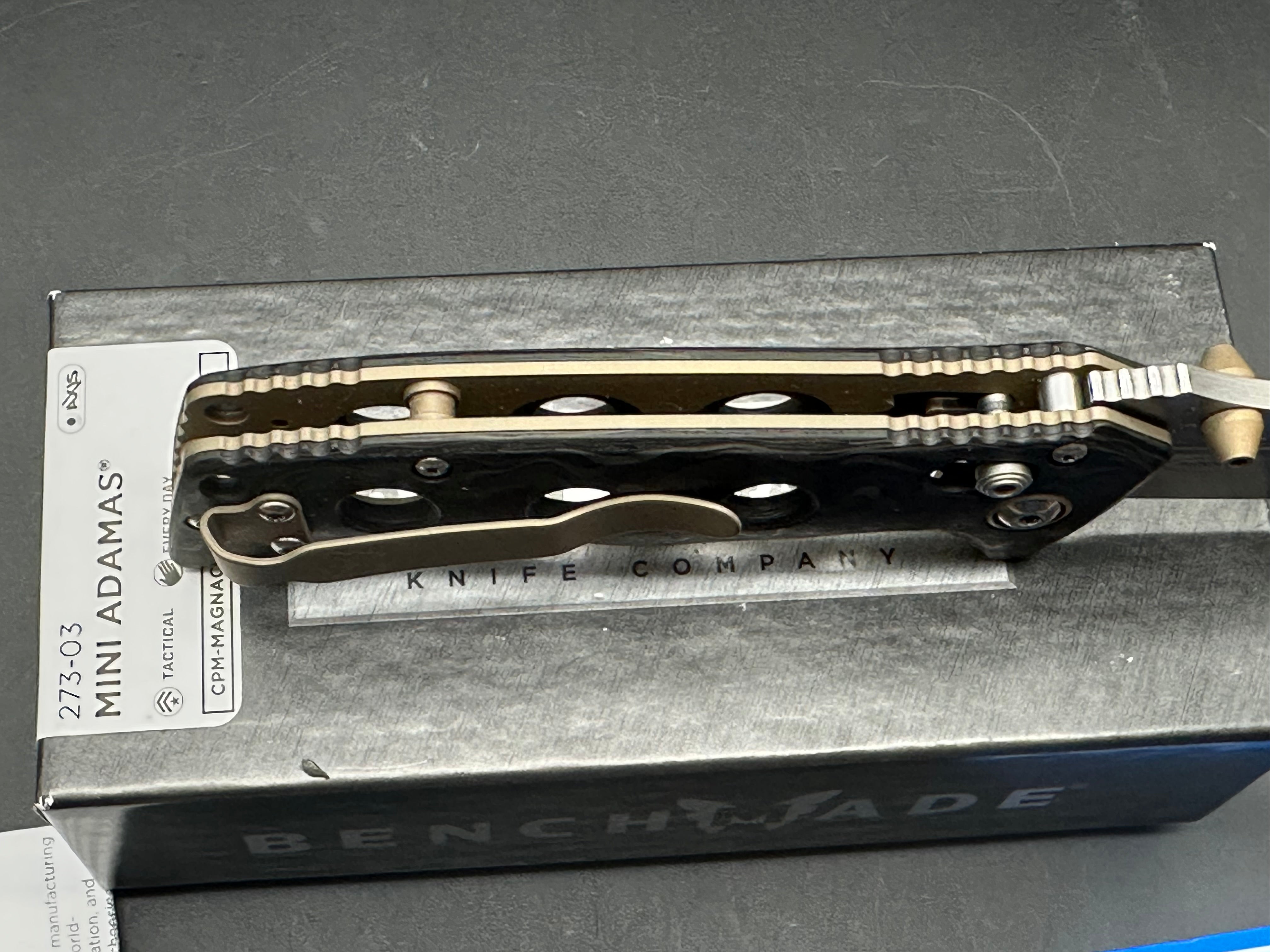 Benchmade Mini Adamas AXIS Lock Knife Carbon Fiber (3.3" Stonewash)