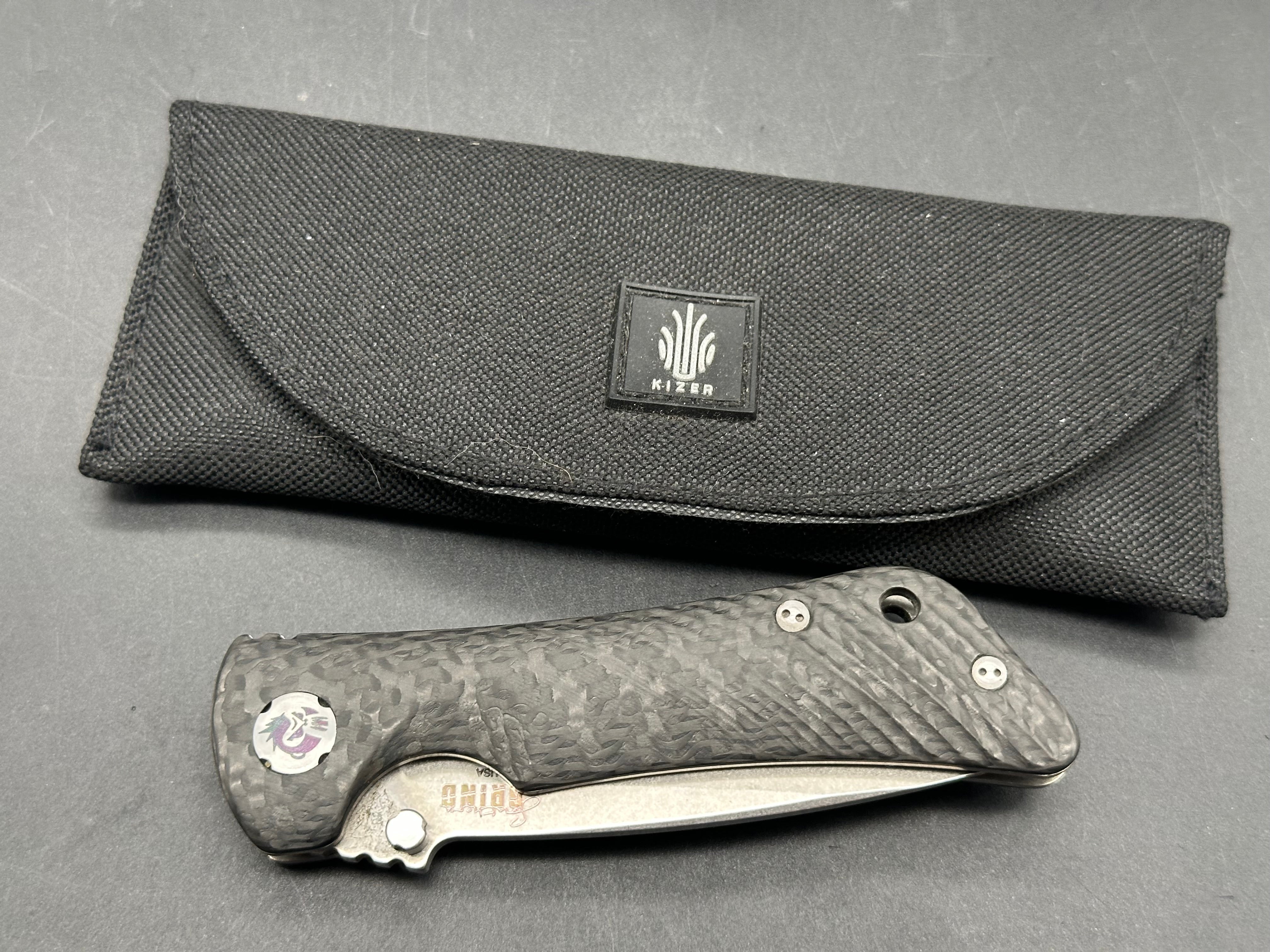 Southern Grind Spider Monkey Liner Lock Knife Carbon Fiber (3.25" Satin)