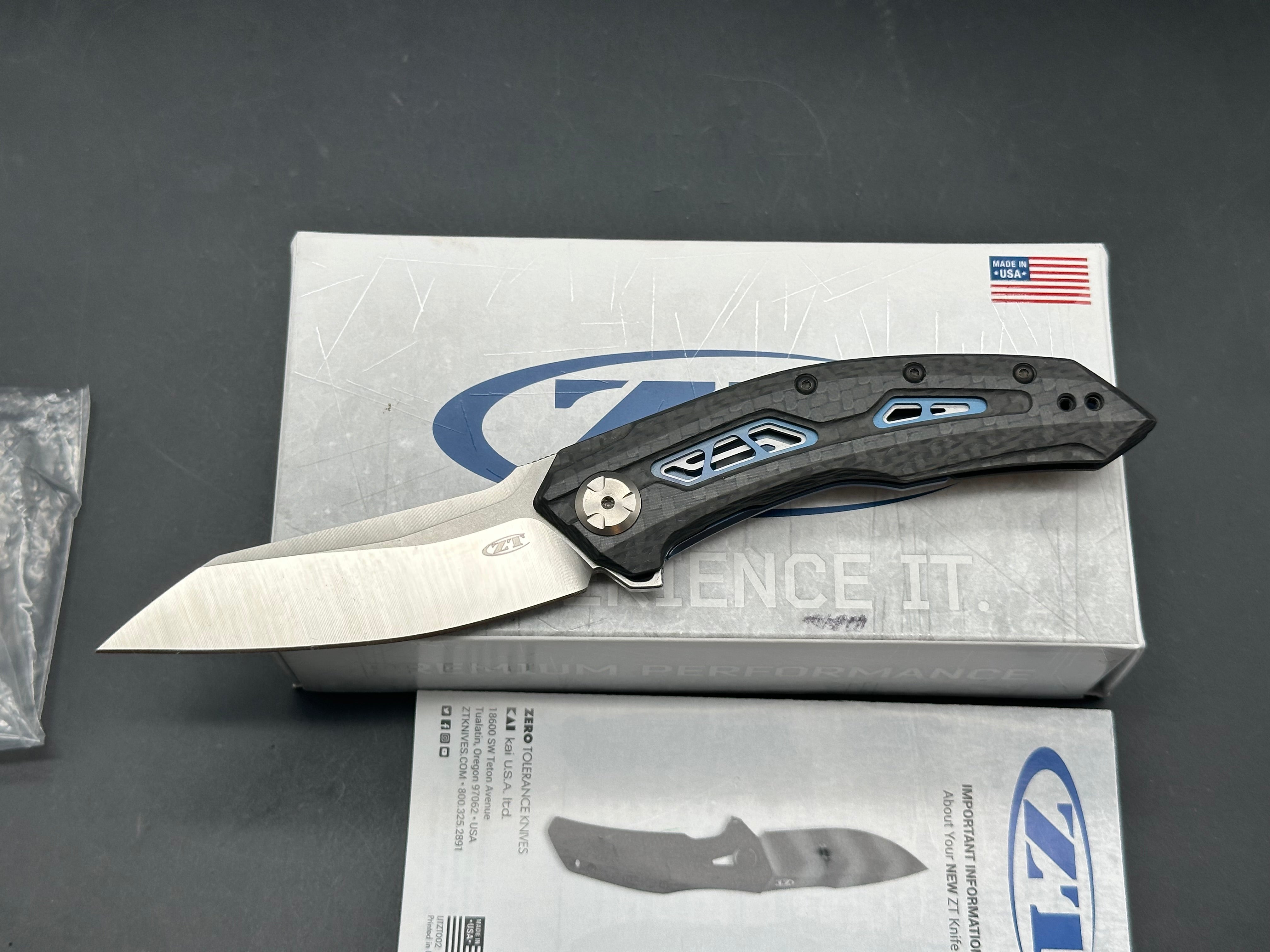 Zero Tolerance 0762 TDS Frame Lock Knife Carbon Fiber (3.75" Satin)