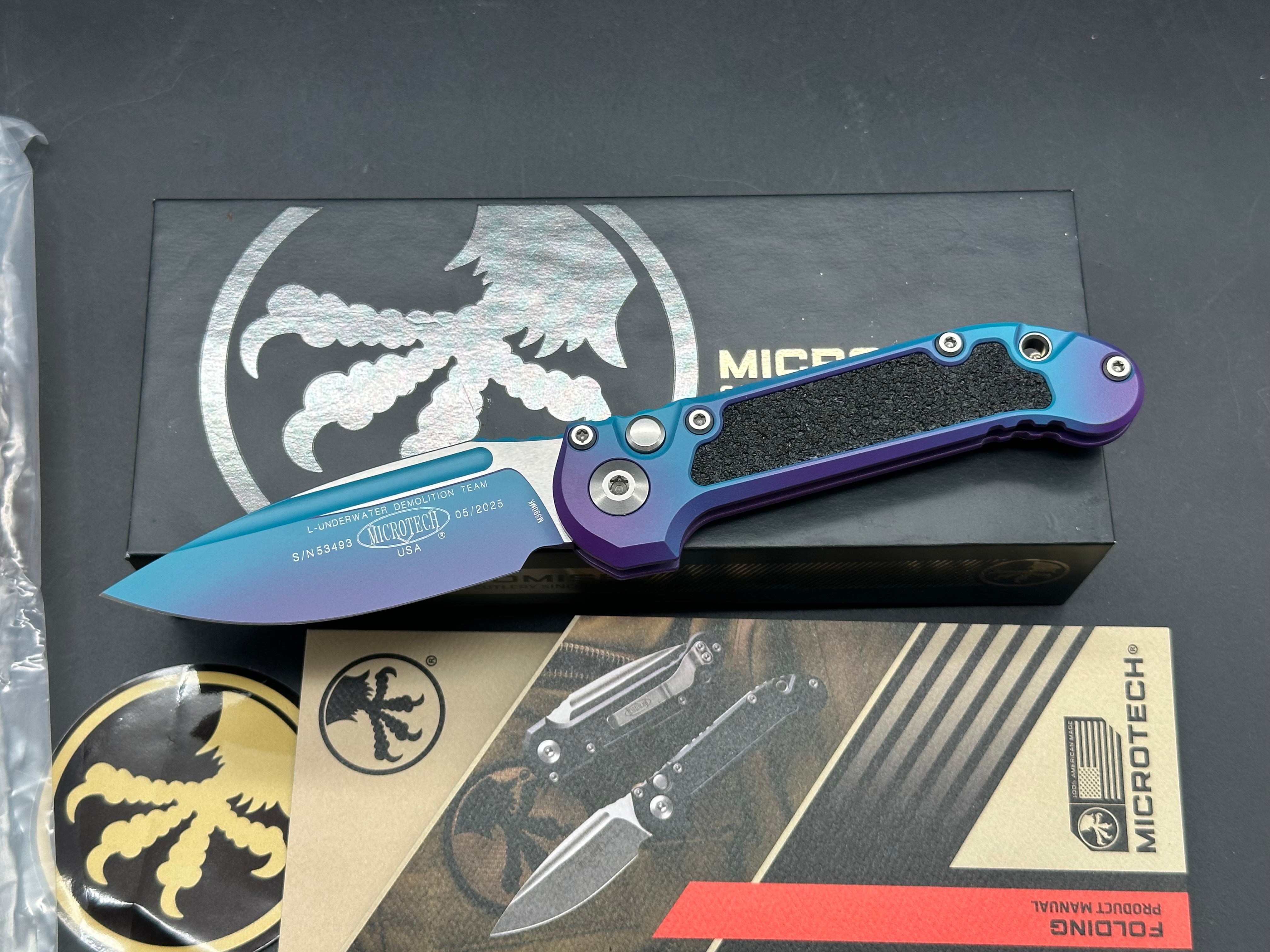 Microtech LUDT Gen III T/E SS Automatic Knife Aurora Al (3.5" Aurora)
