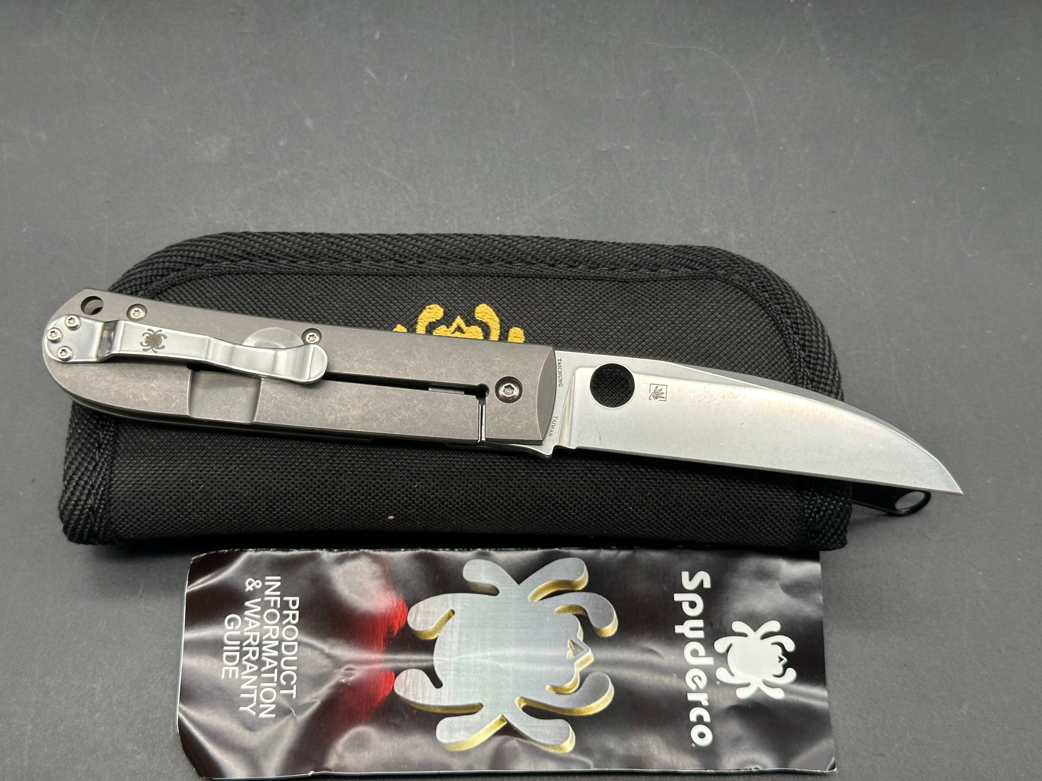 Spyderco SwayBack Frame Lock Knife (3.53" Stonewash XHP) C249TIP