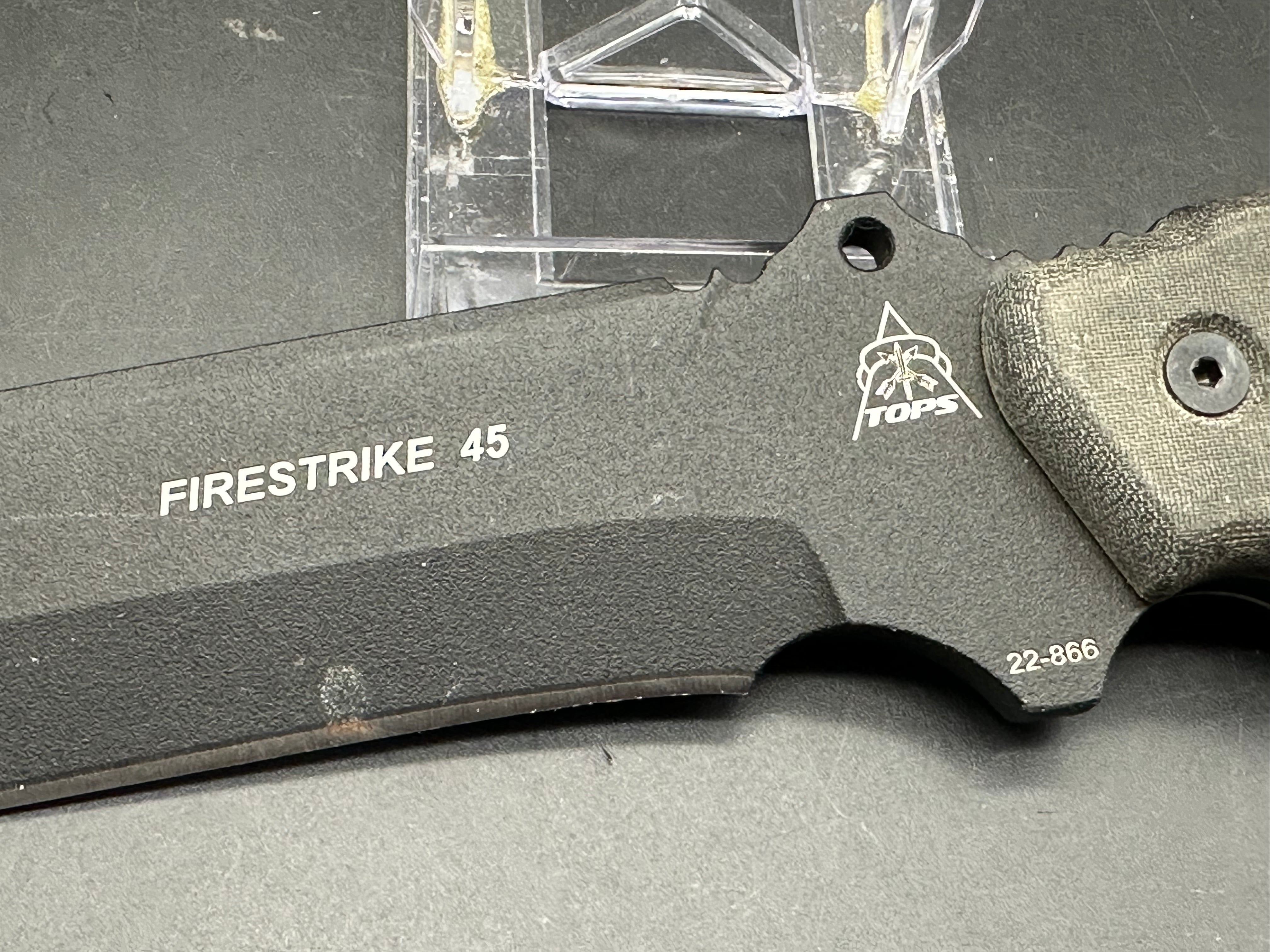 TOPS Knives Firestrike Combat Knife (7" Black)