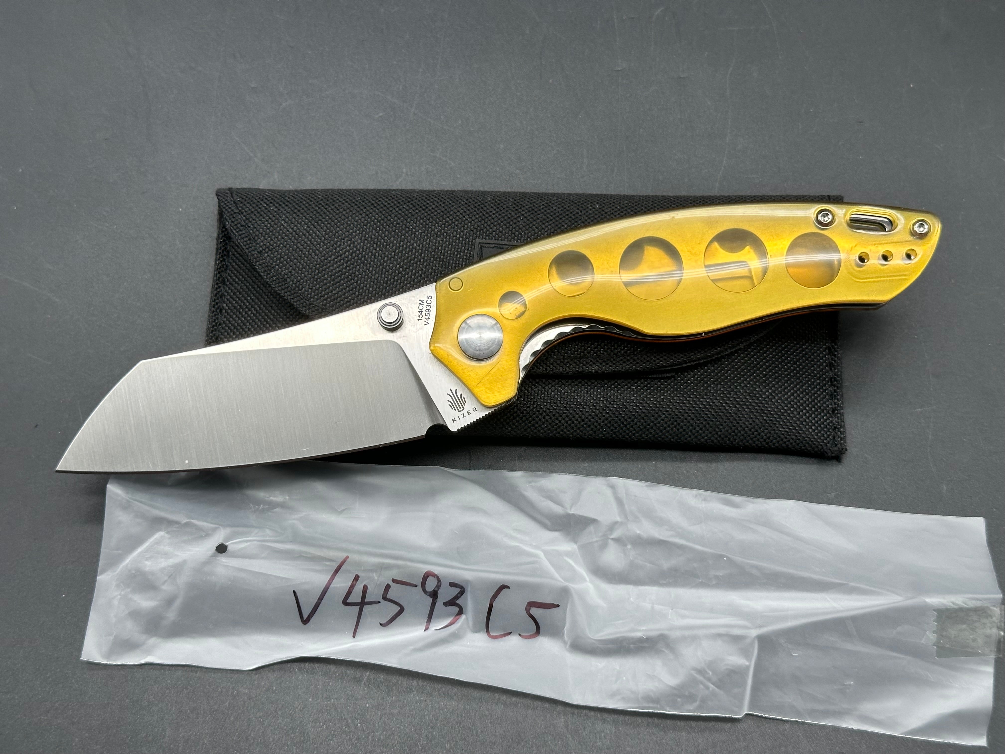 KIZER TOWSER K POCKET KNIFE 154CM BLADE ULTEM PEI HANDLE