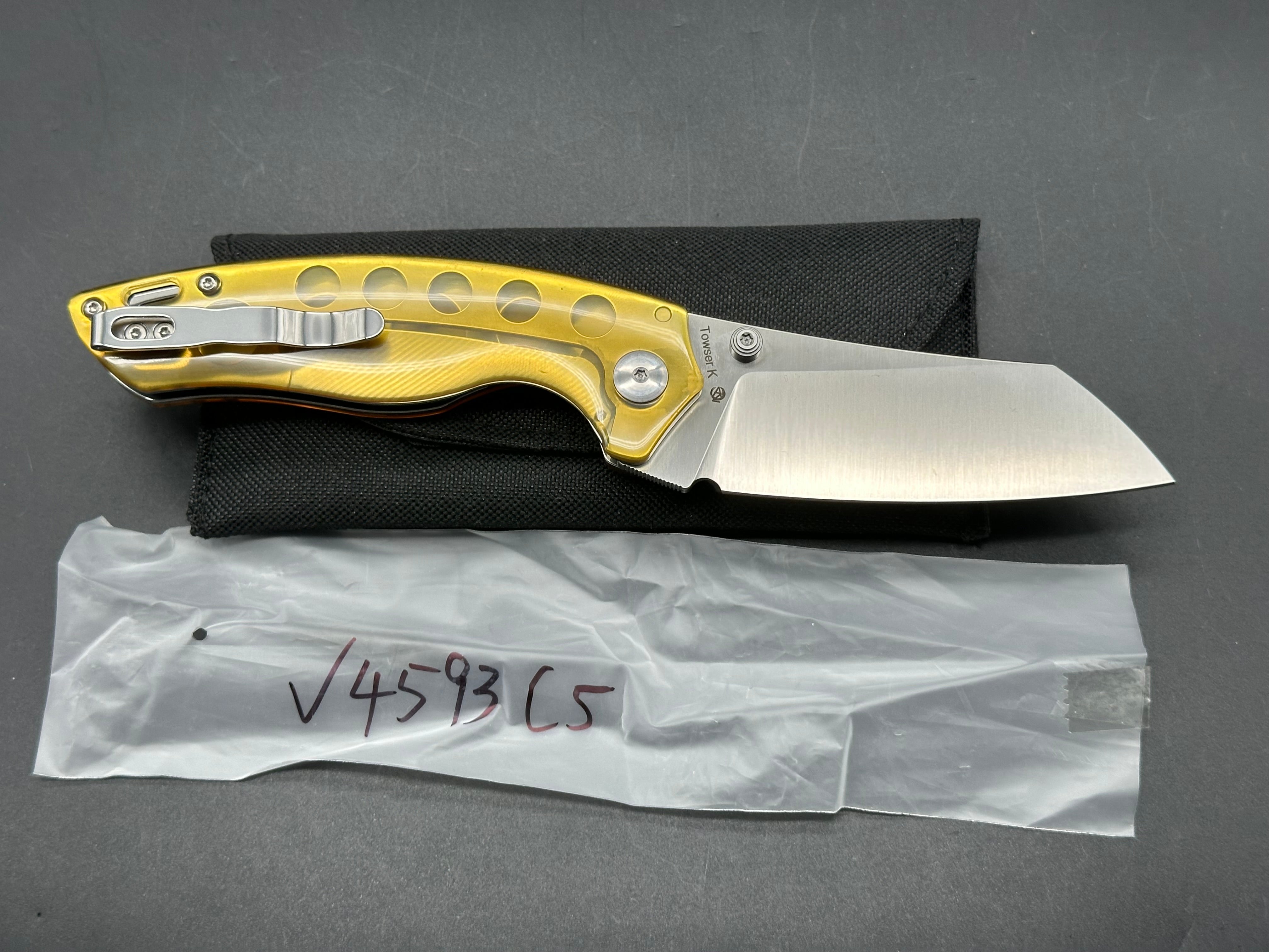KIZER TOWSER K POCKET KNIFE 154CM BLADE ULTEM PEI HANDLE