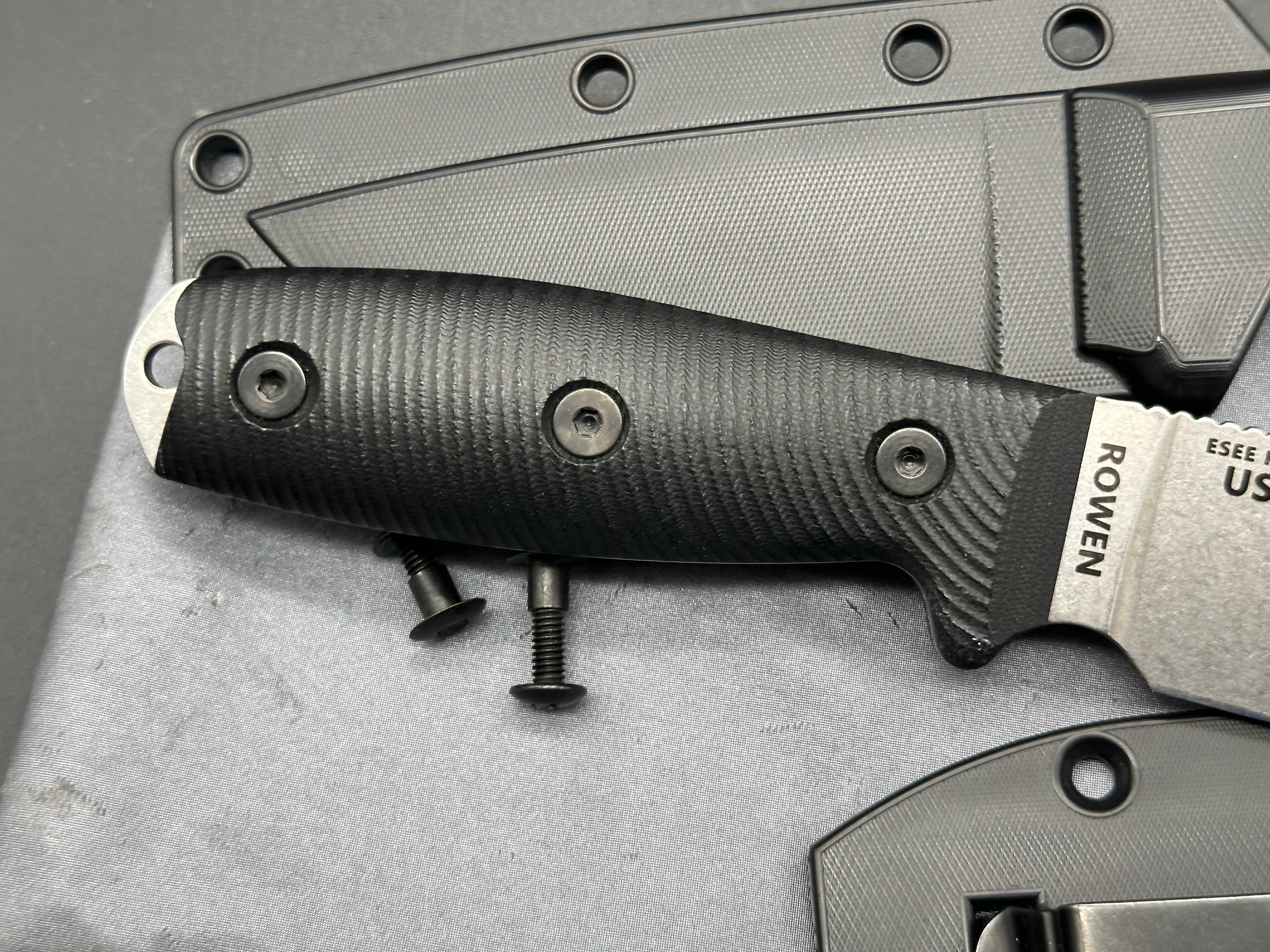 ESEE Knives ESEE-3 Fixed Blade Knife 3D Black G-10 (3.88" Stonewash S35VN)