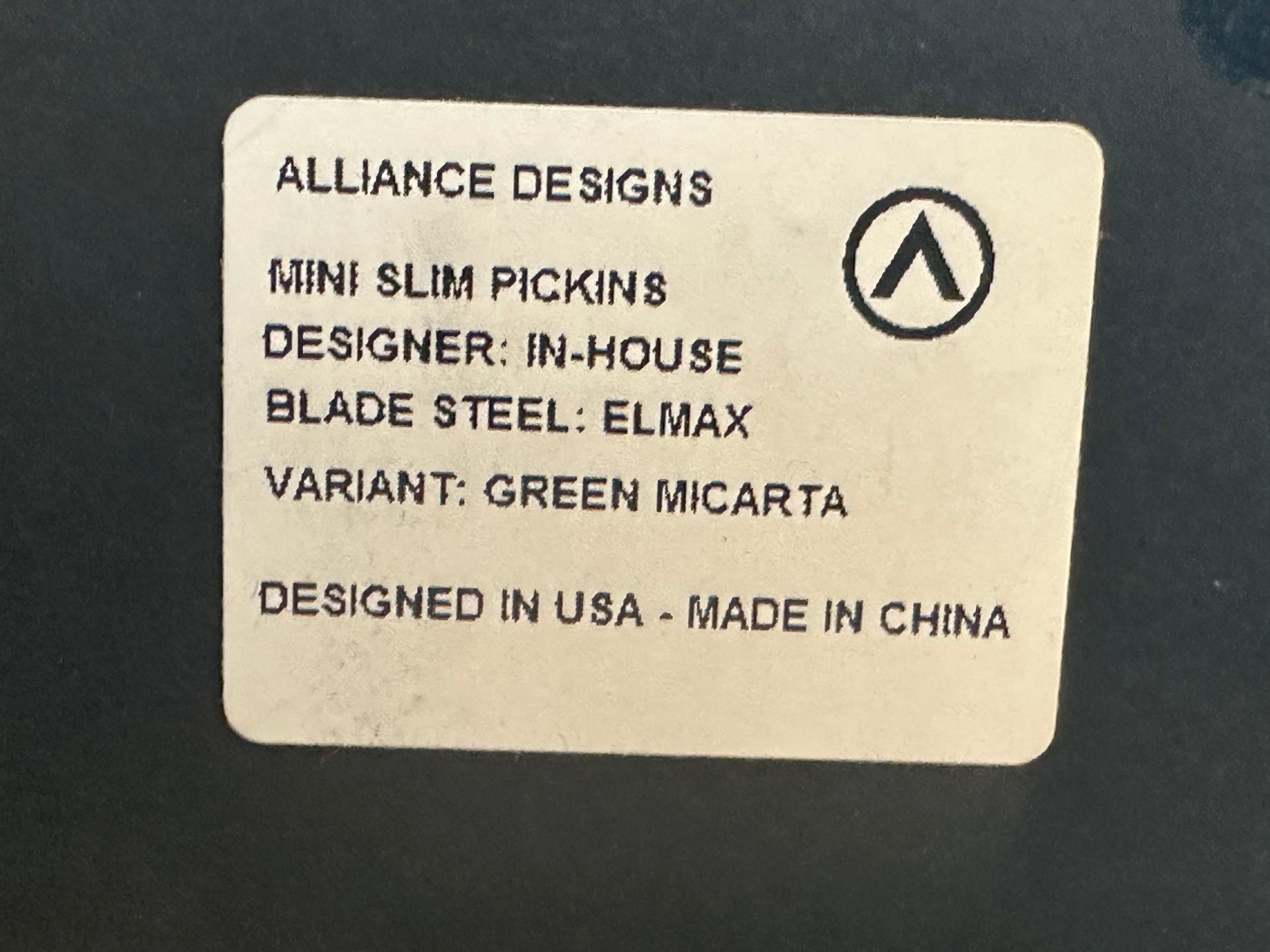 Alliance Designs Mini Slim Pickins (Micarta)