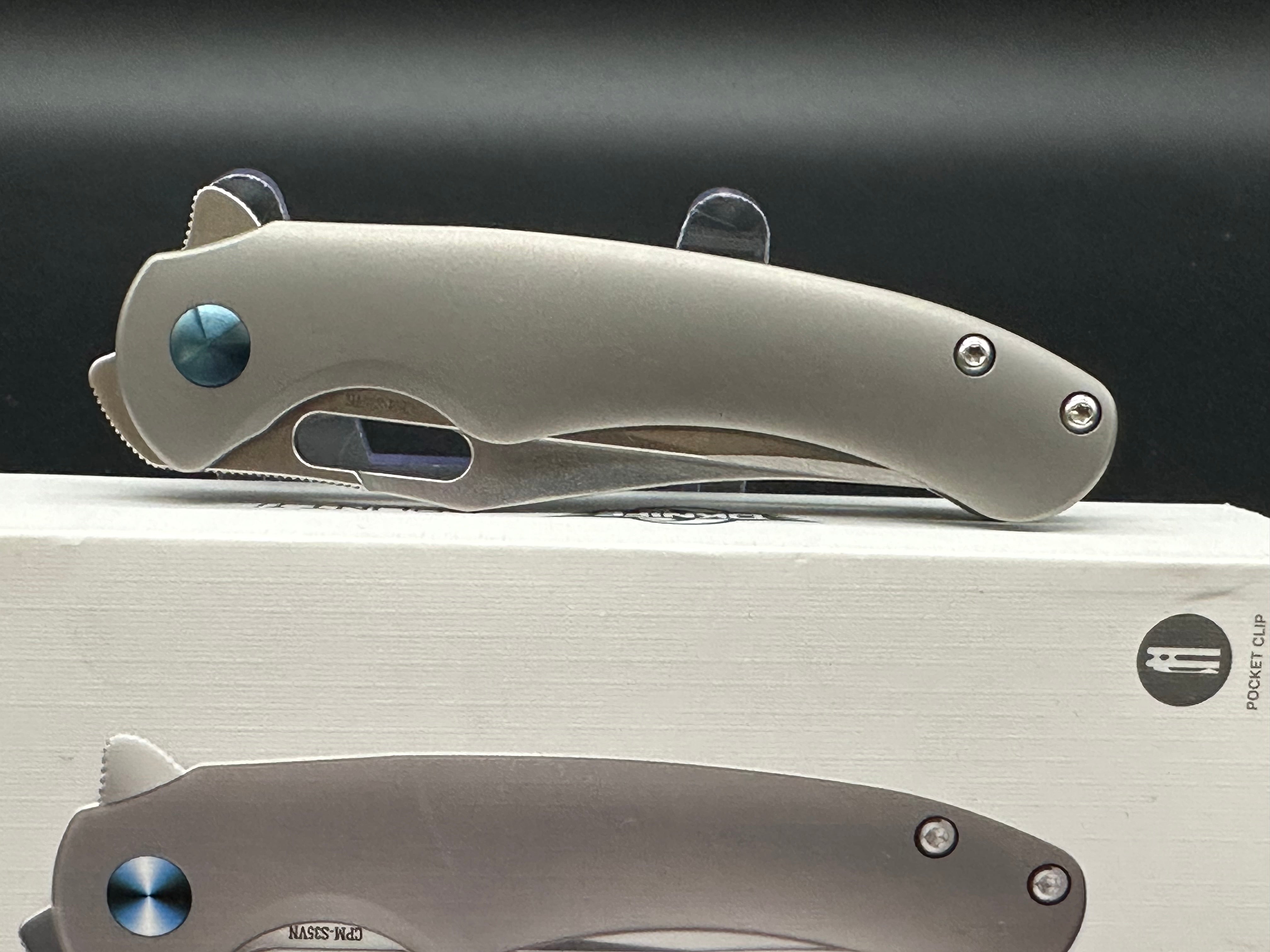 OLIGHT OKNIFE SPLINT FOLDING KNIFE TITANIUM HANDLE CMP-S35VN