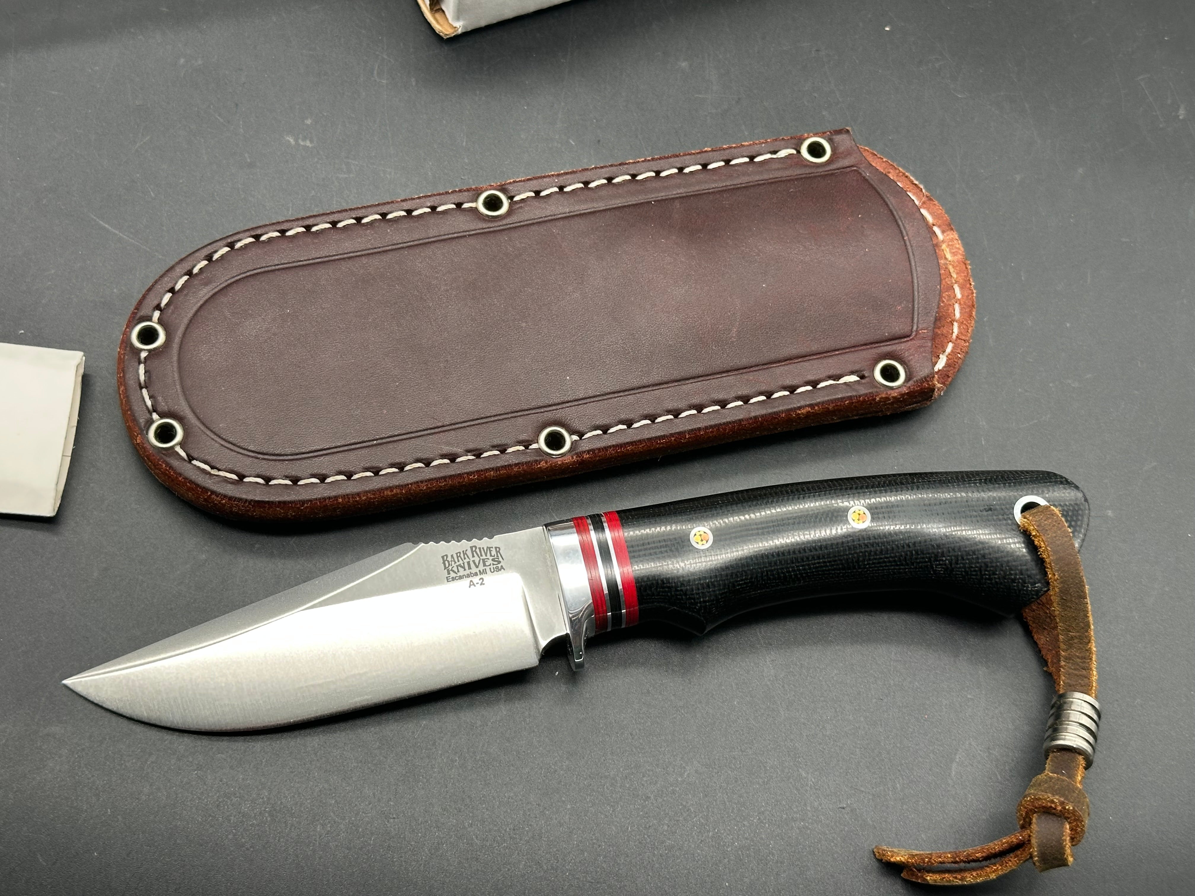 Bark River Handy Hunter black canvas micarta A-2 steel First Production