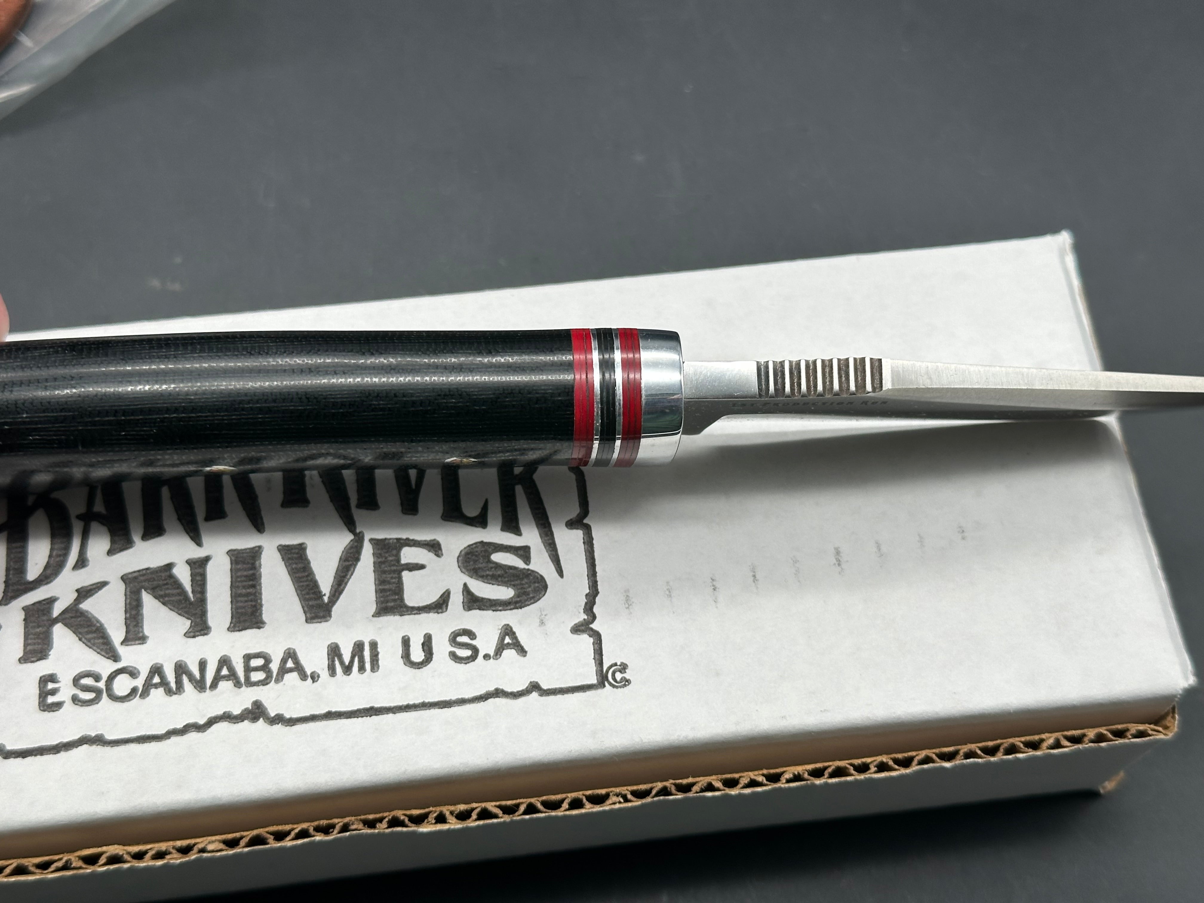 Bark River Handy Hunter black canvas micarta A-2 steel First Production
