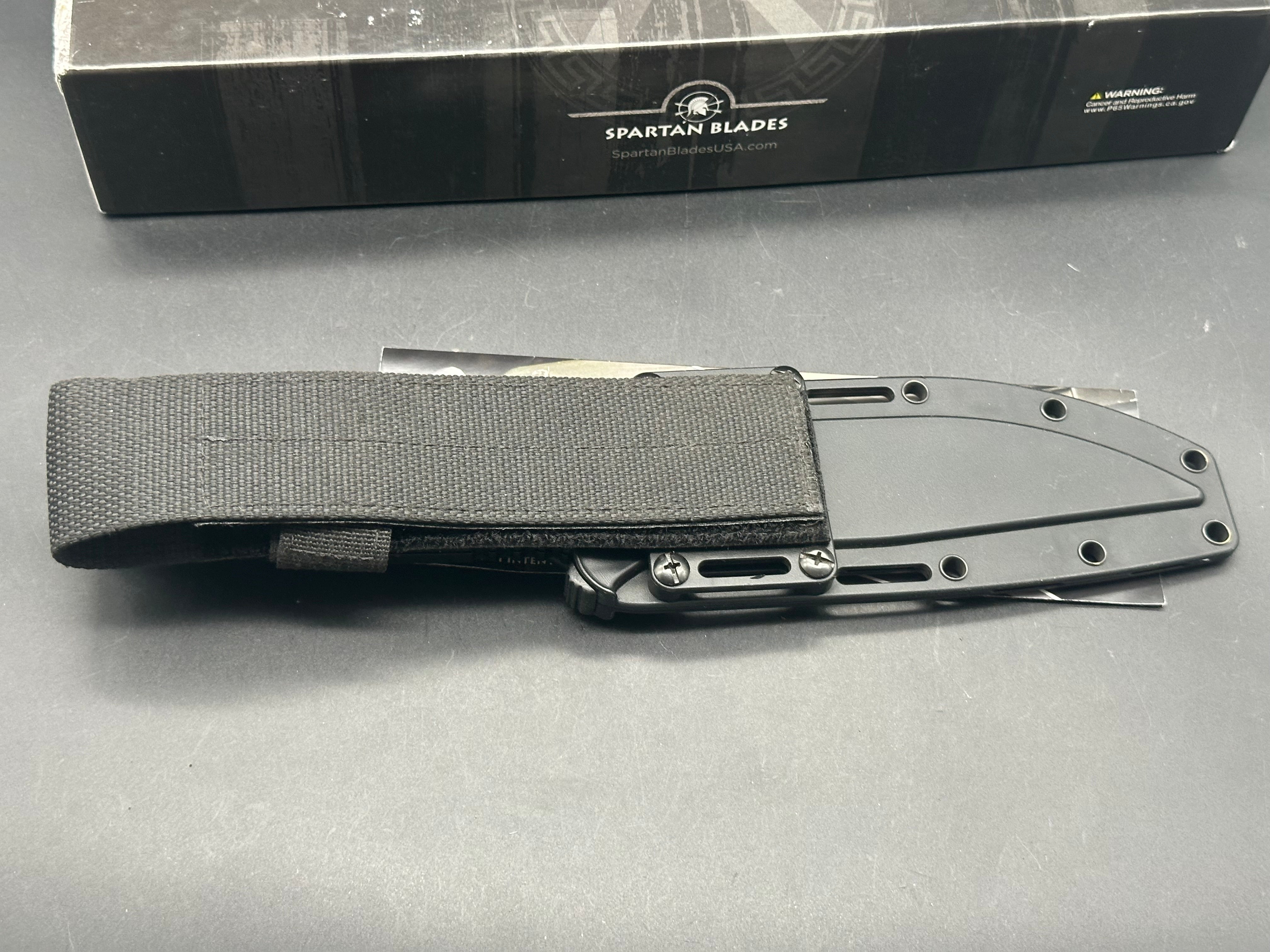 Spartan Blades Harsey Fighter Fixed Blade Knife Black Polymer (6.1" Black)