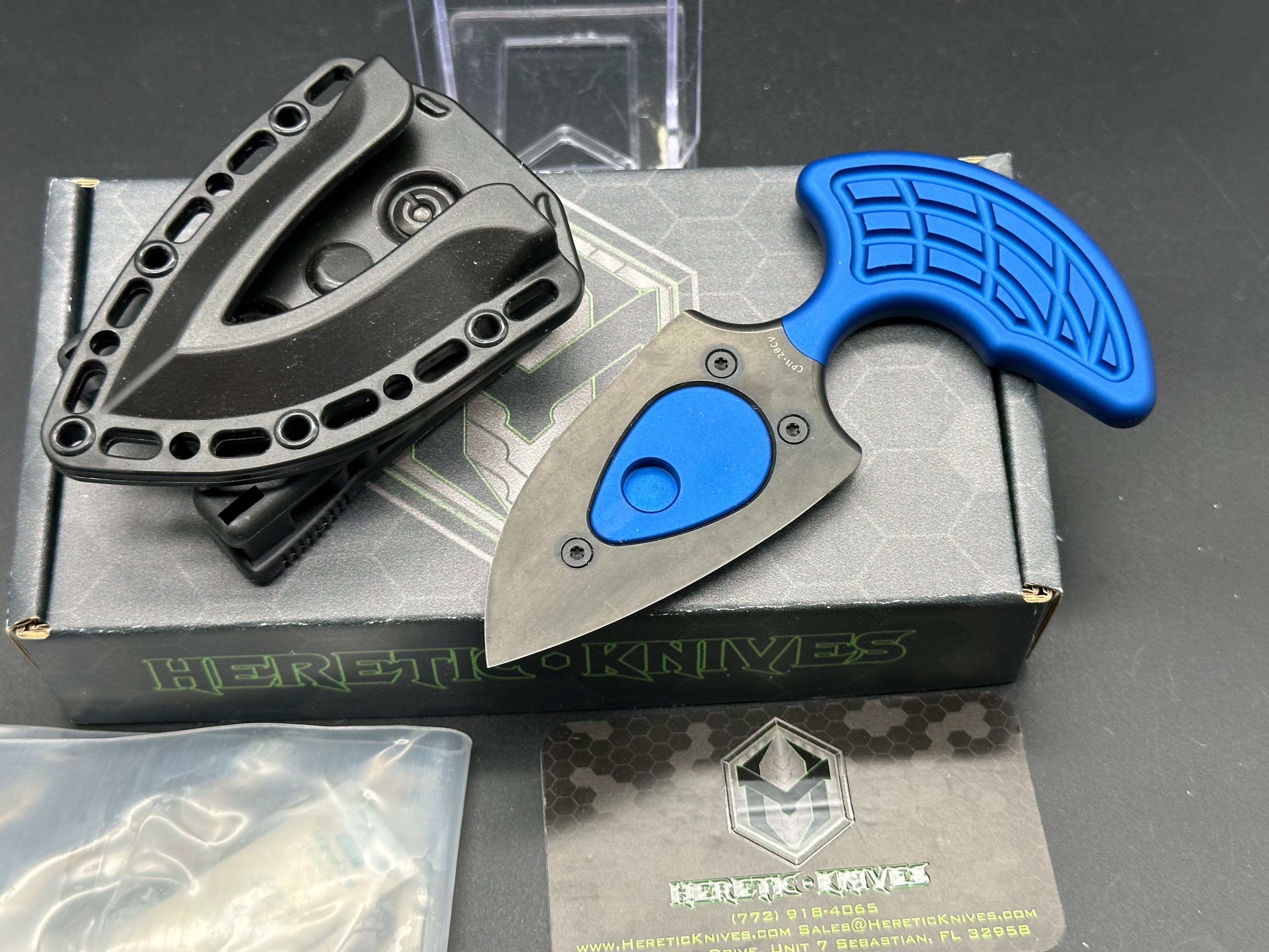 Heretic Sleight H050-6A-BLU 20CV, Blue Aluminum, TekLock Clip