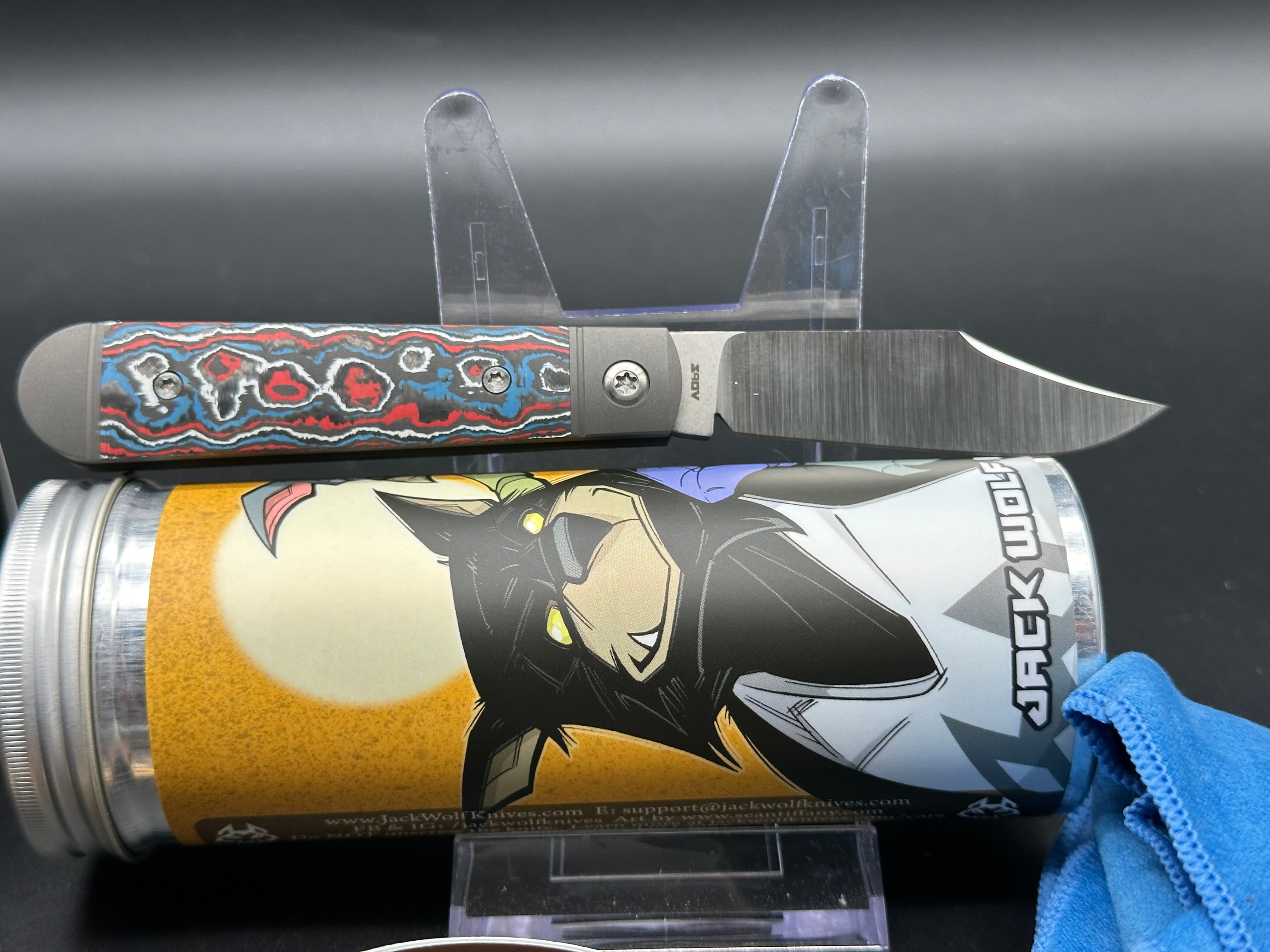 Jack Wolf Knives Little Bro Jack Fat Carbon Nebula