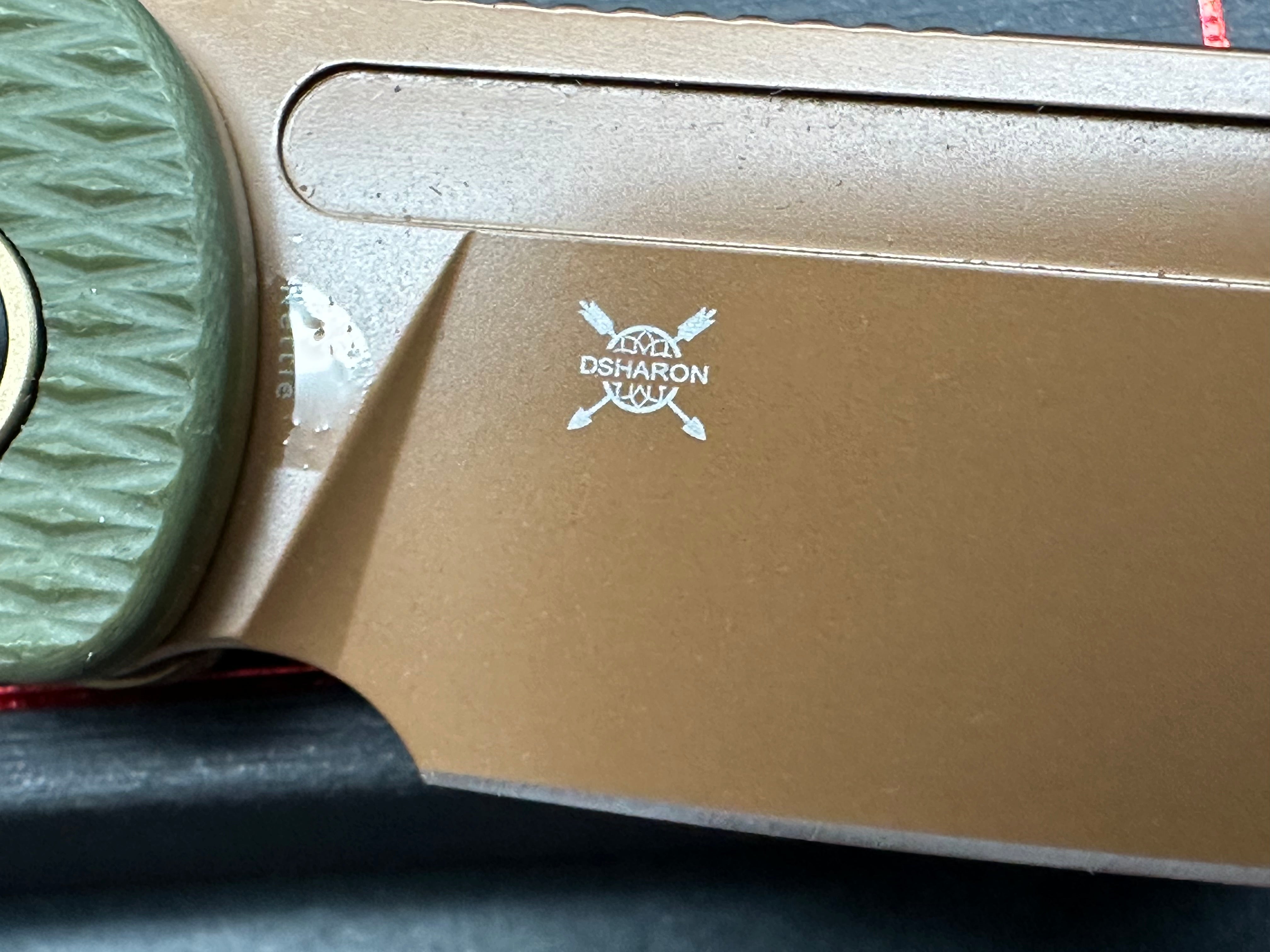 KANSEPT NETTLE FOLDING KNIFE OLIVE GREEN G10 HANDLE 154CM TANTO PLAIN EDGE ROSE GOLD FINISH