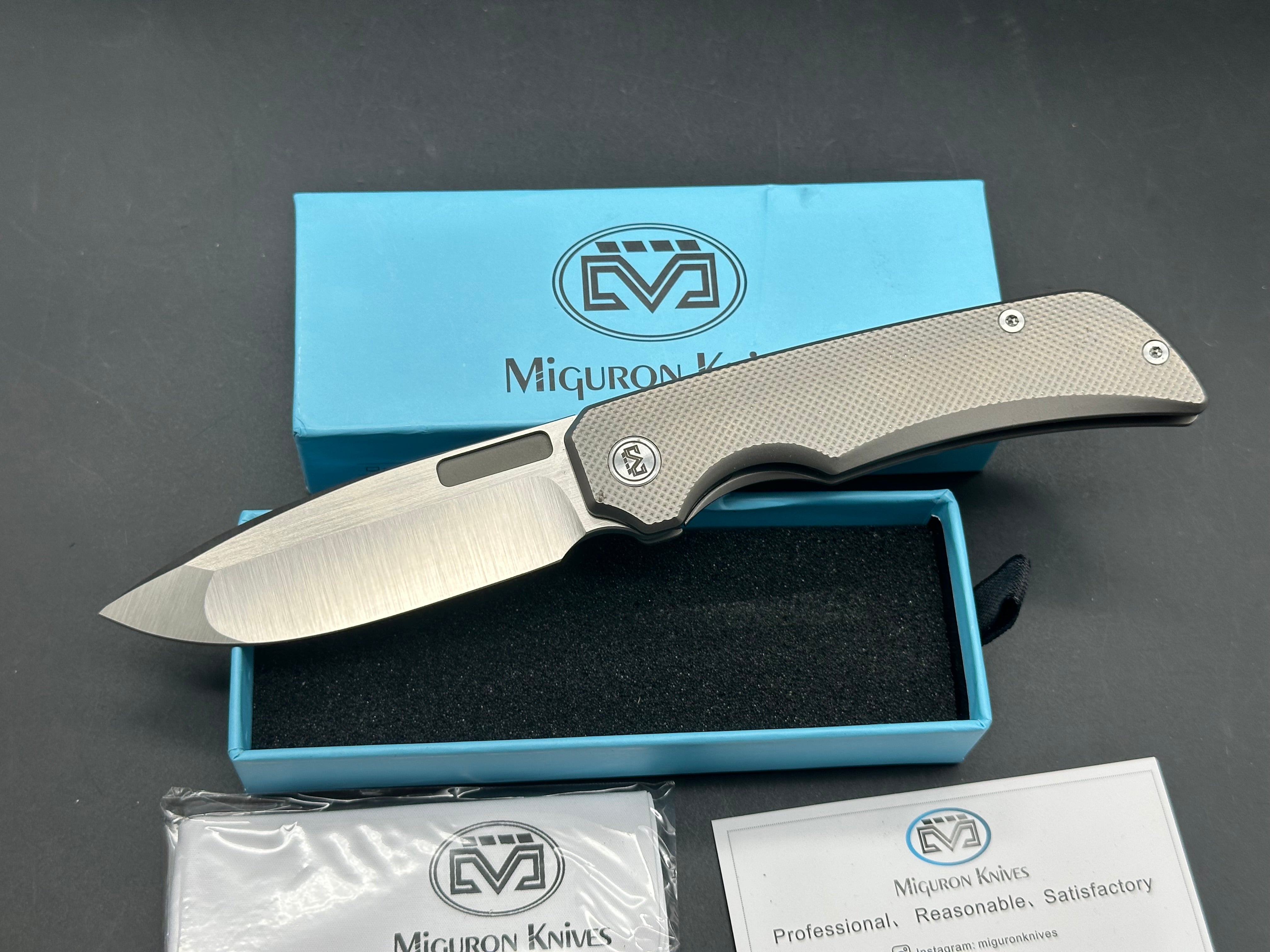 MIGURON KNIVES MERO POCKET KNIFE TITANIUM HANDLE M390 BLADE