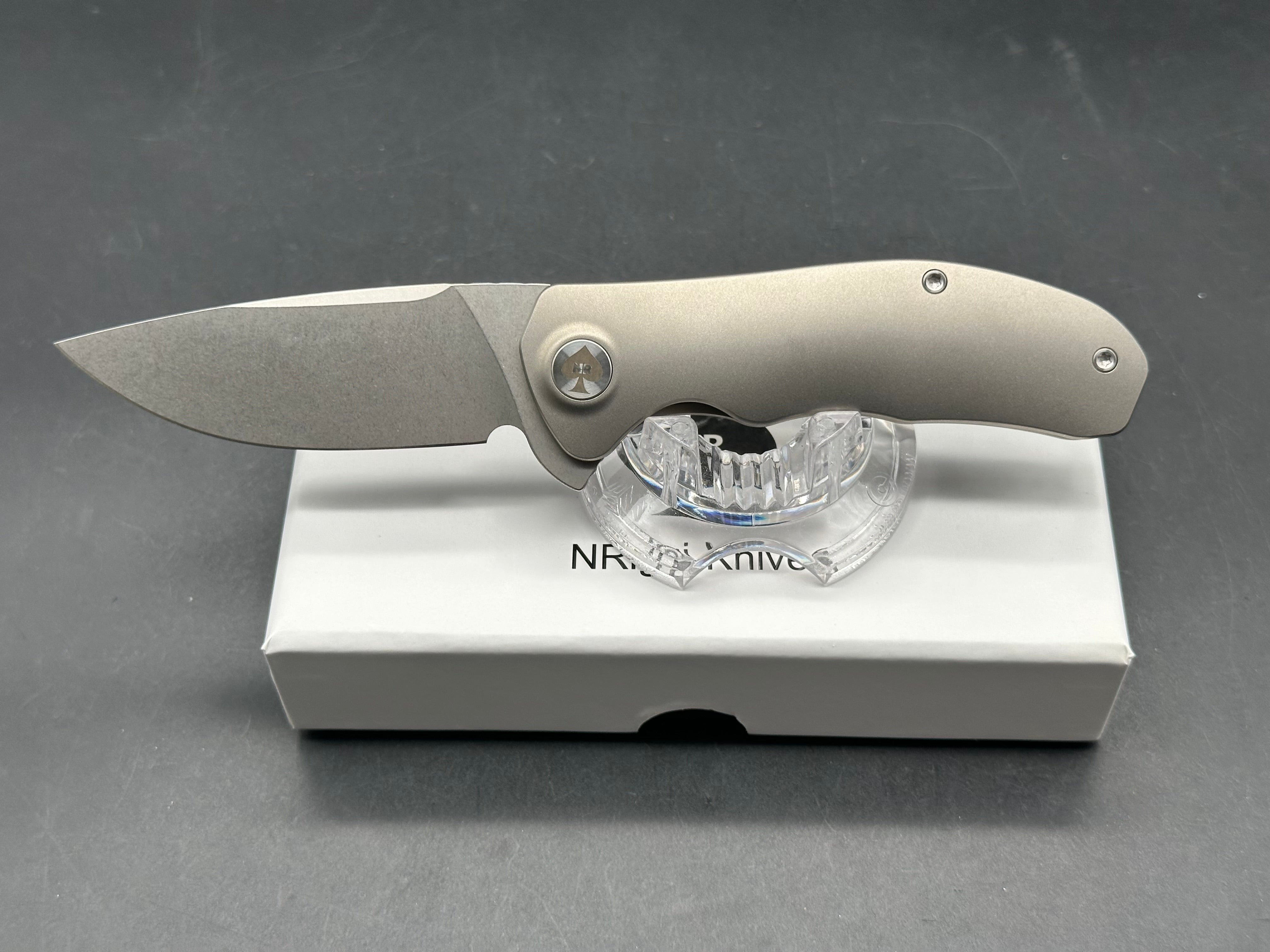NRiggi Knives "JERSEY" Titanium handle w/M390 blade