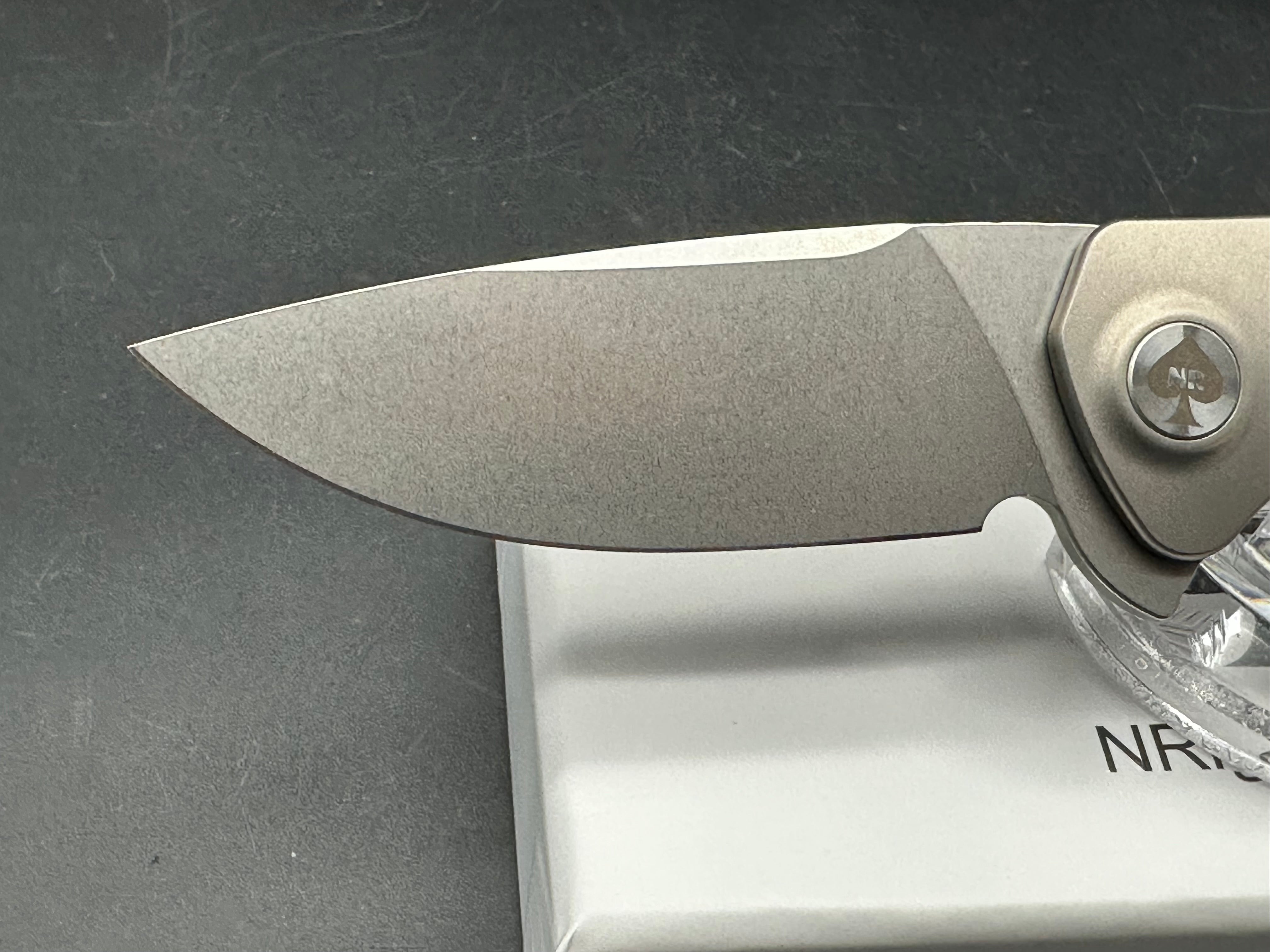 NRiggi Knives "JERSEY" Titanium Scales w/CPM 20CV stonewash blade