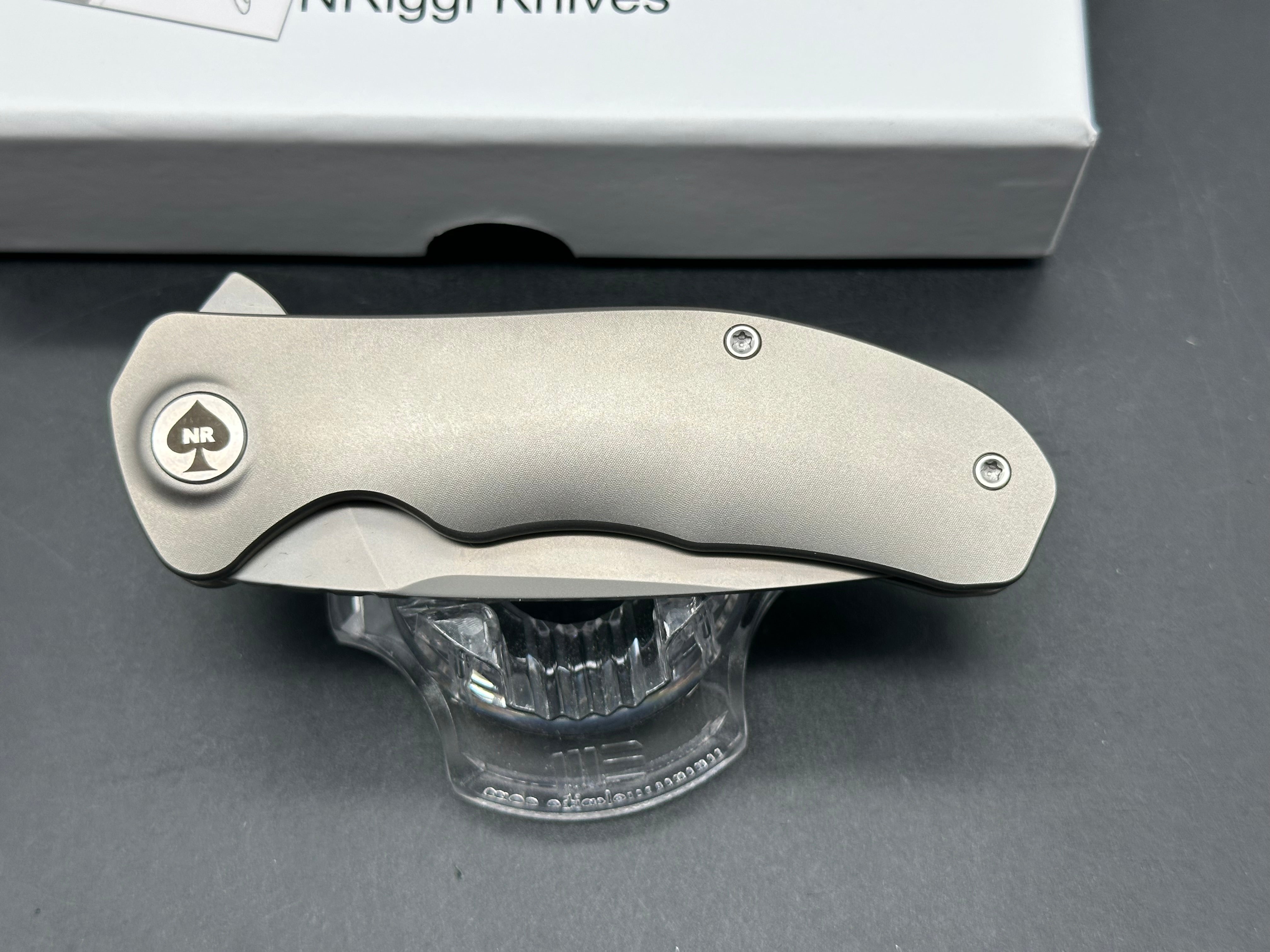 NRiggi Knives "JERSEY" Titanium Scales w/CPM 20CV bead blast blade