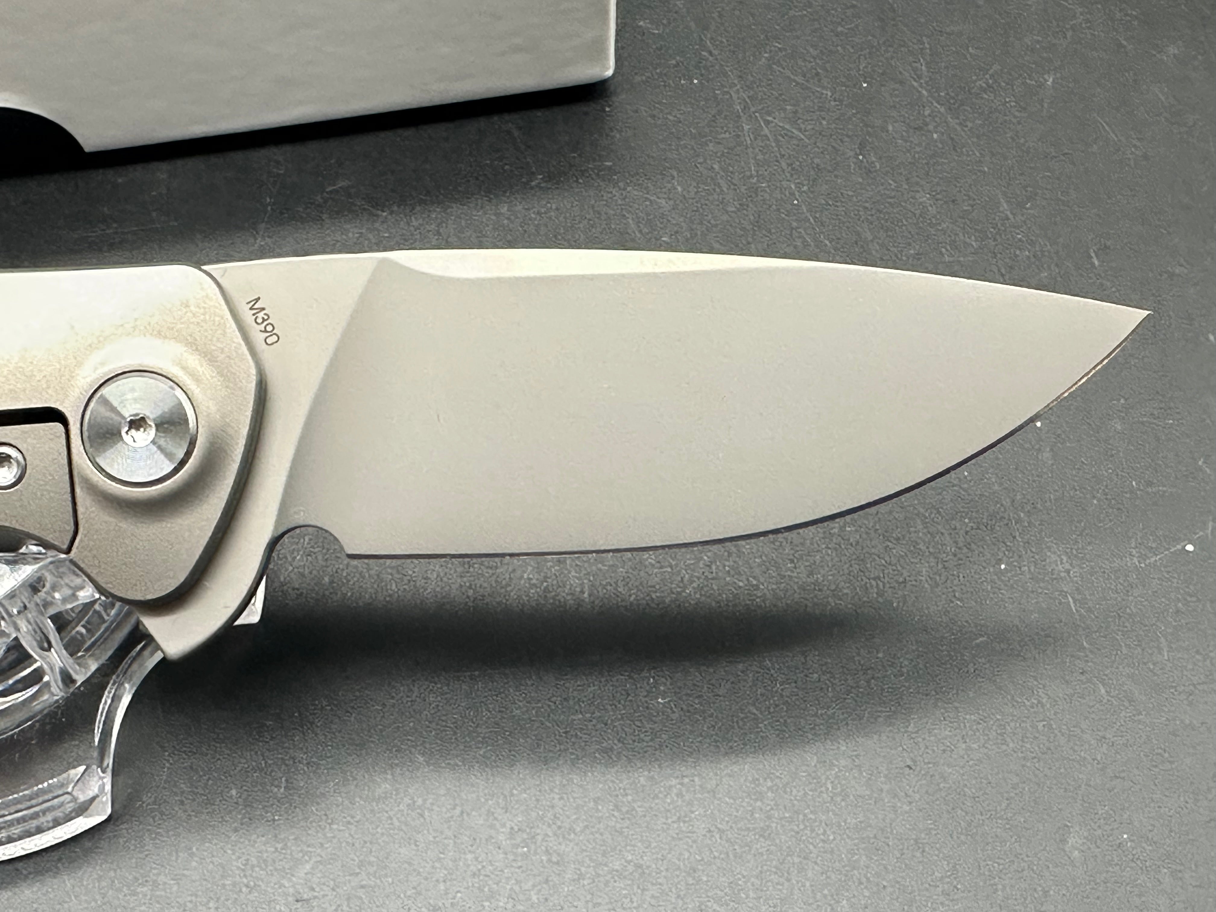 NRiggi Knives "JERSEY" Titanium handle w/M390 bead blast blade