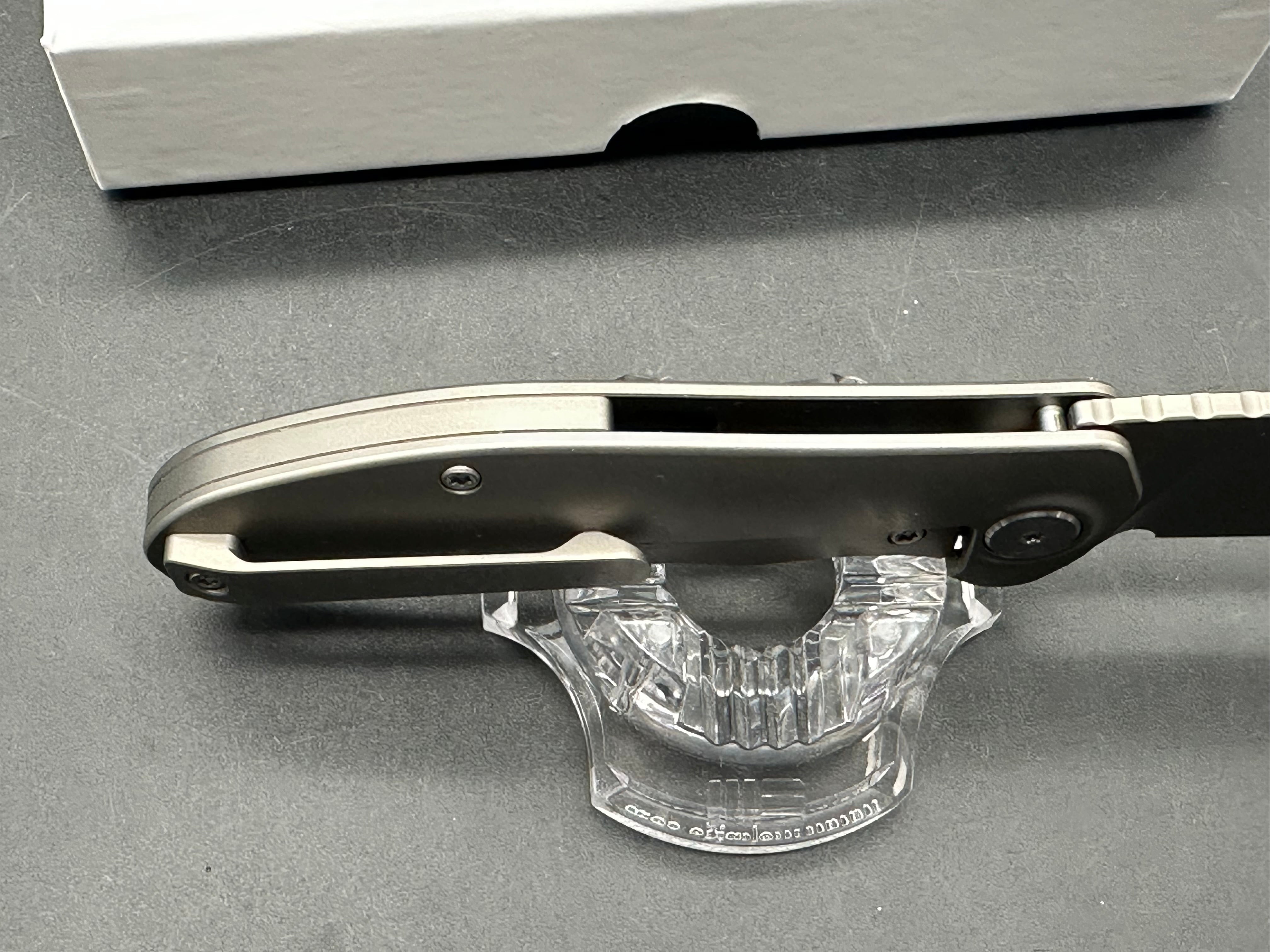 NRiggi Knives "JERSEY" Titanium Scales w/CPM 20CV bead blast blade