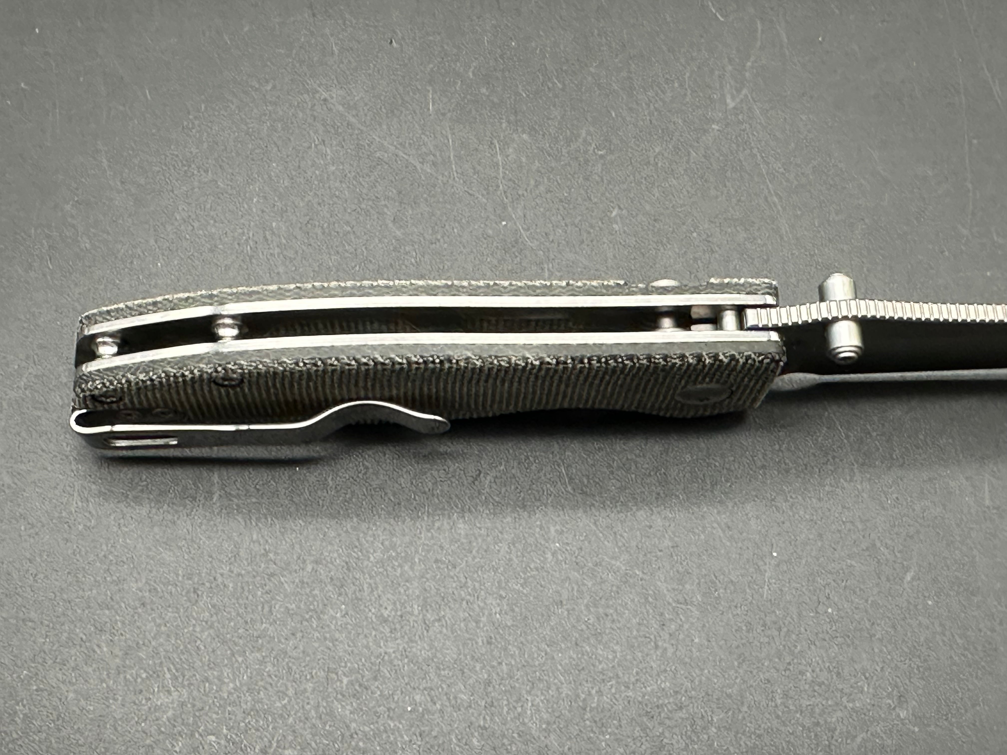 KIZER CRYPTID POCKET KNIFE 154CM BLADE BUTTON LOCK MICARTA HANDLE