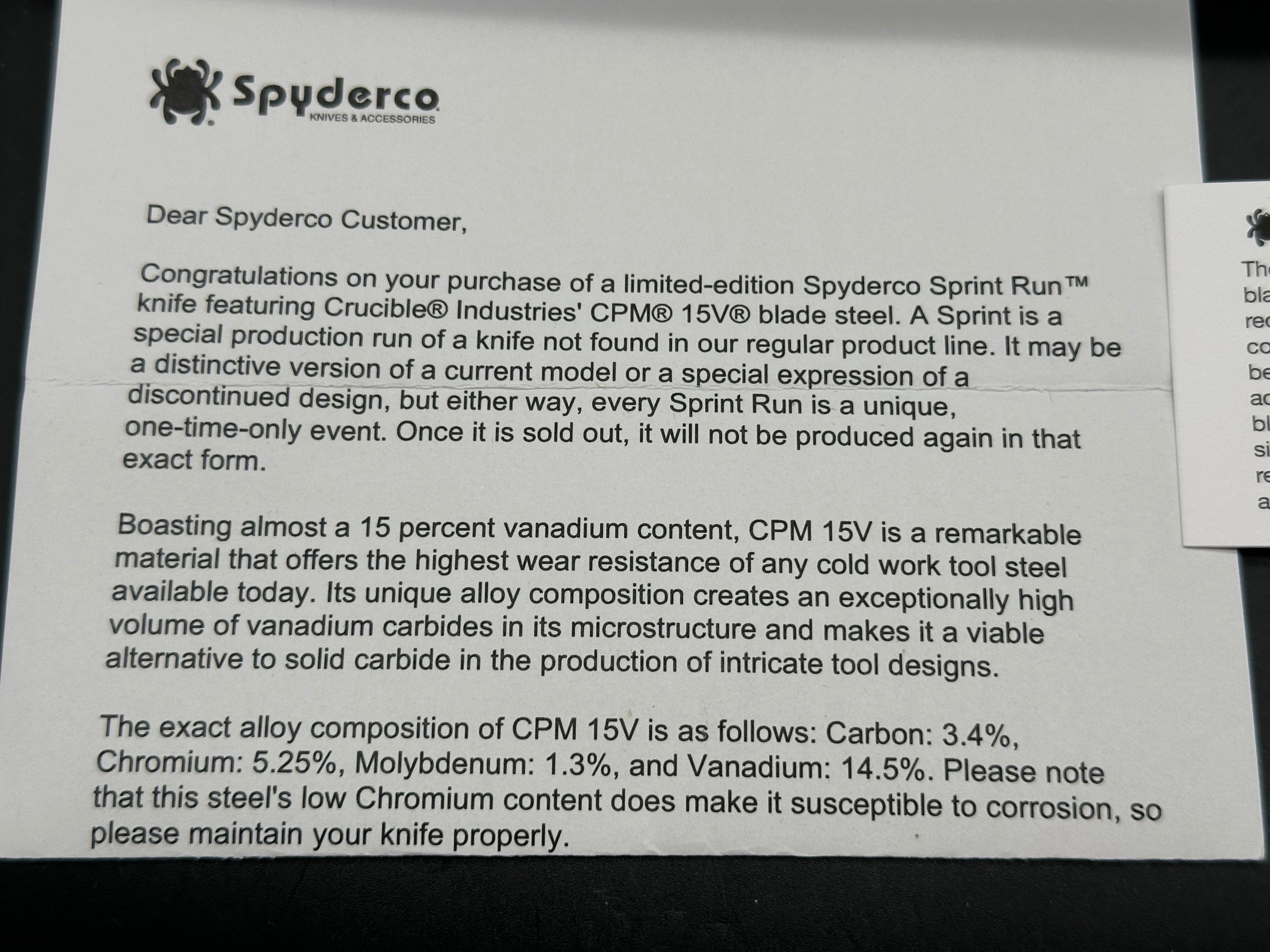 Spyderco Para 3 Lightweight (Sprint Run), 2.93" CPM 15V Stonewash Blade with Brown FRN Scales
