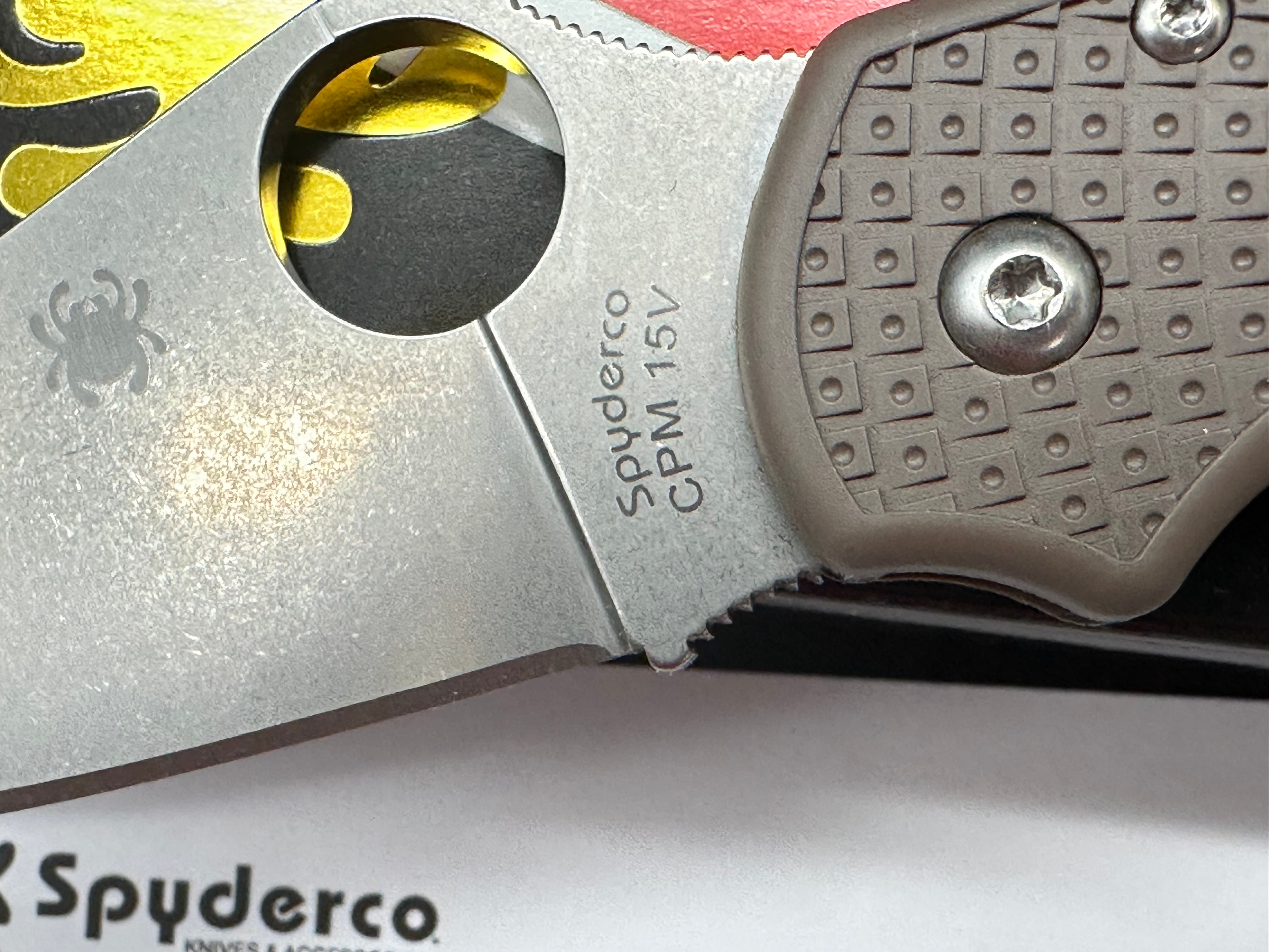 Spyderco Para 3 Lightweight (Sprint Run), 2.93" CPM 15V Stonewash Blade with Brown FRN Scales