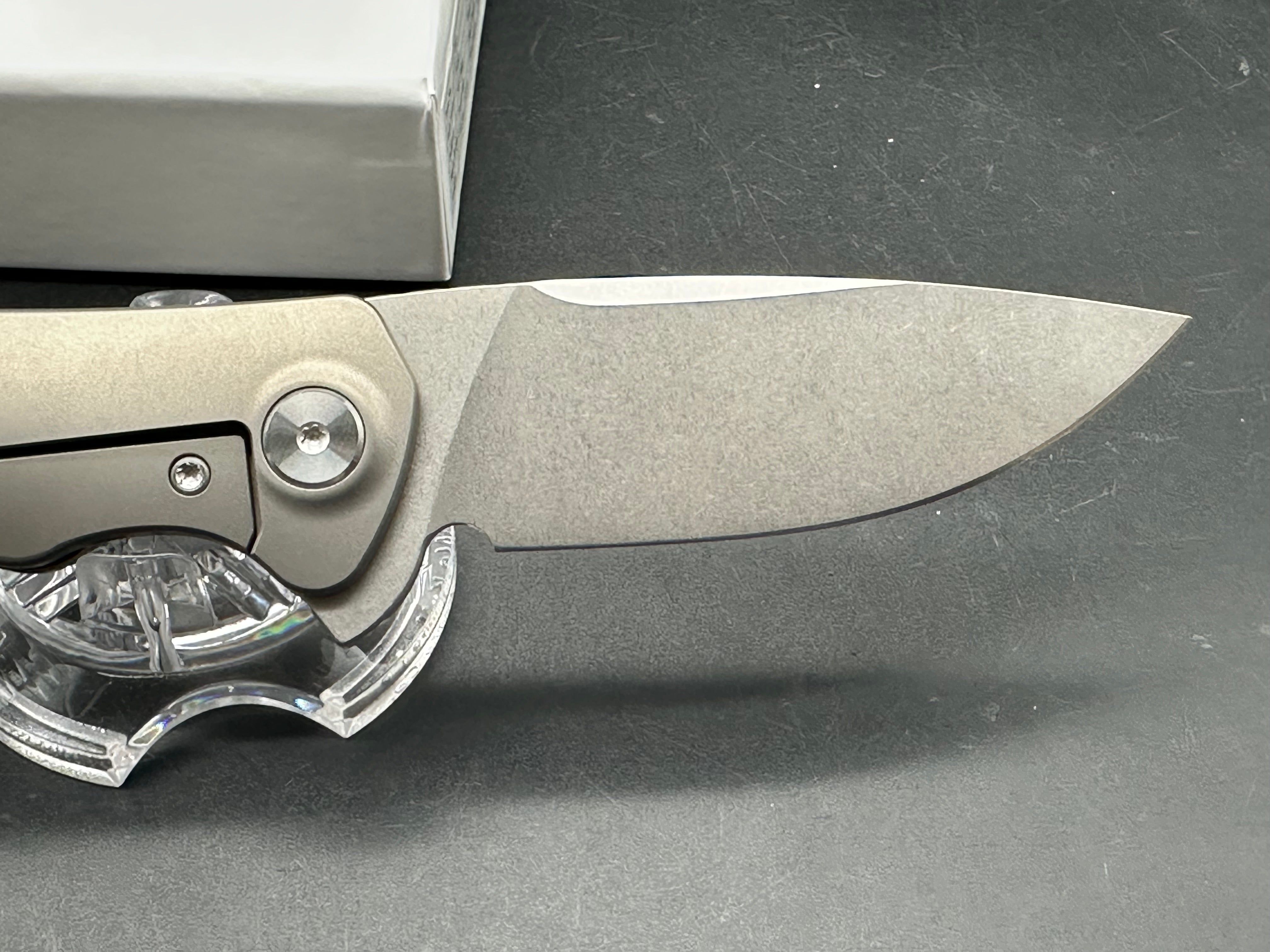 NRiggi Knives "JERSEY" Laser Engraved Titanium Scales w/CPM 20CV stonewash blade