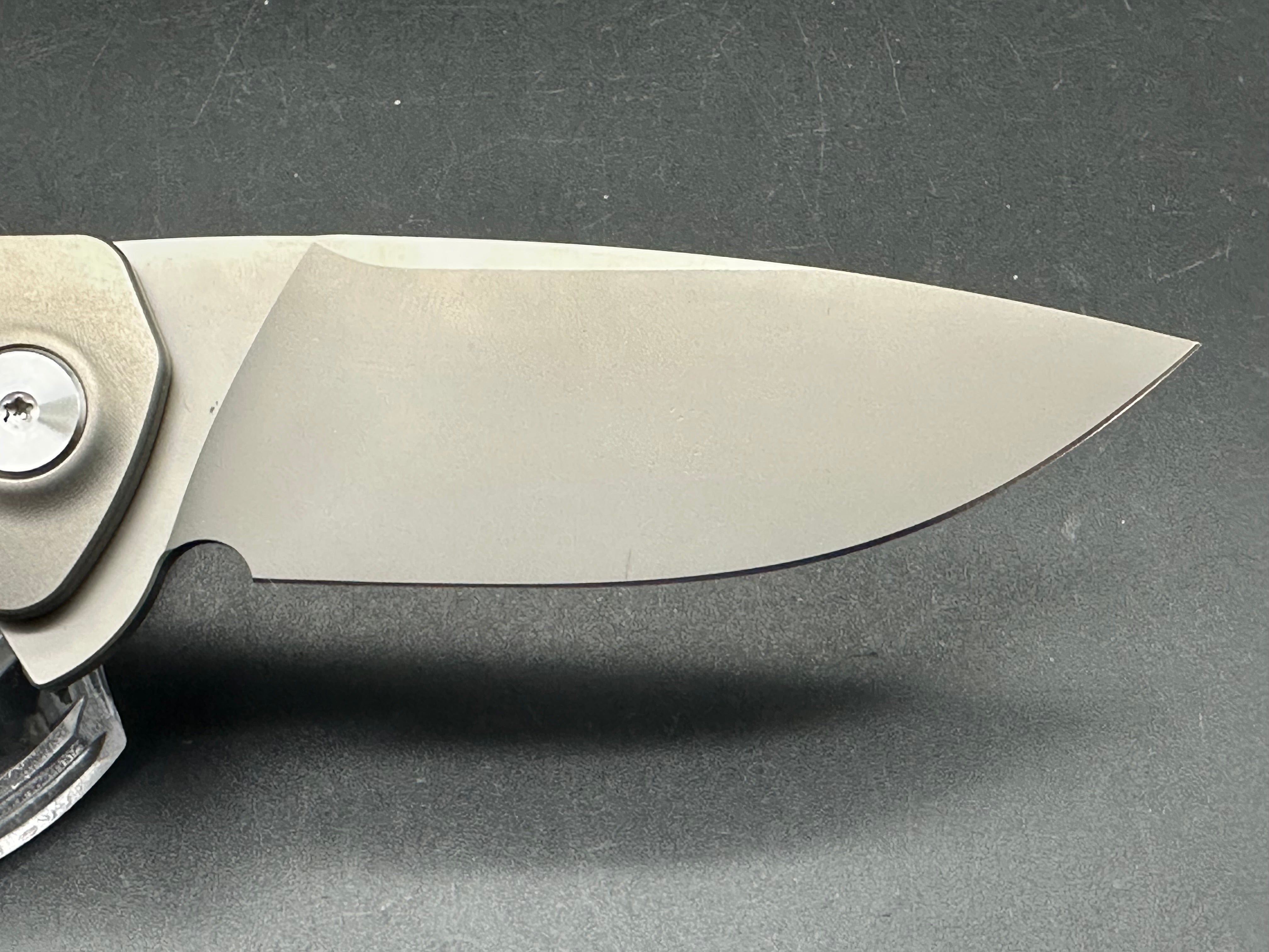 NRiggi Knives "JERSEY" Laser Engraved Titanium Scales w/CPM 20CV bead blast blade