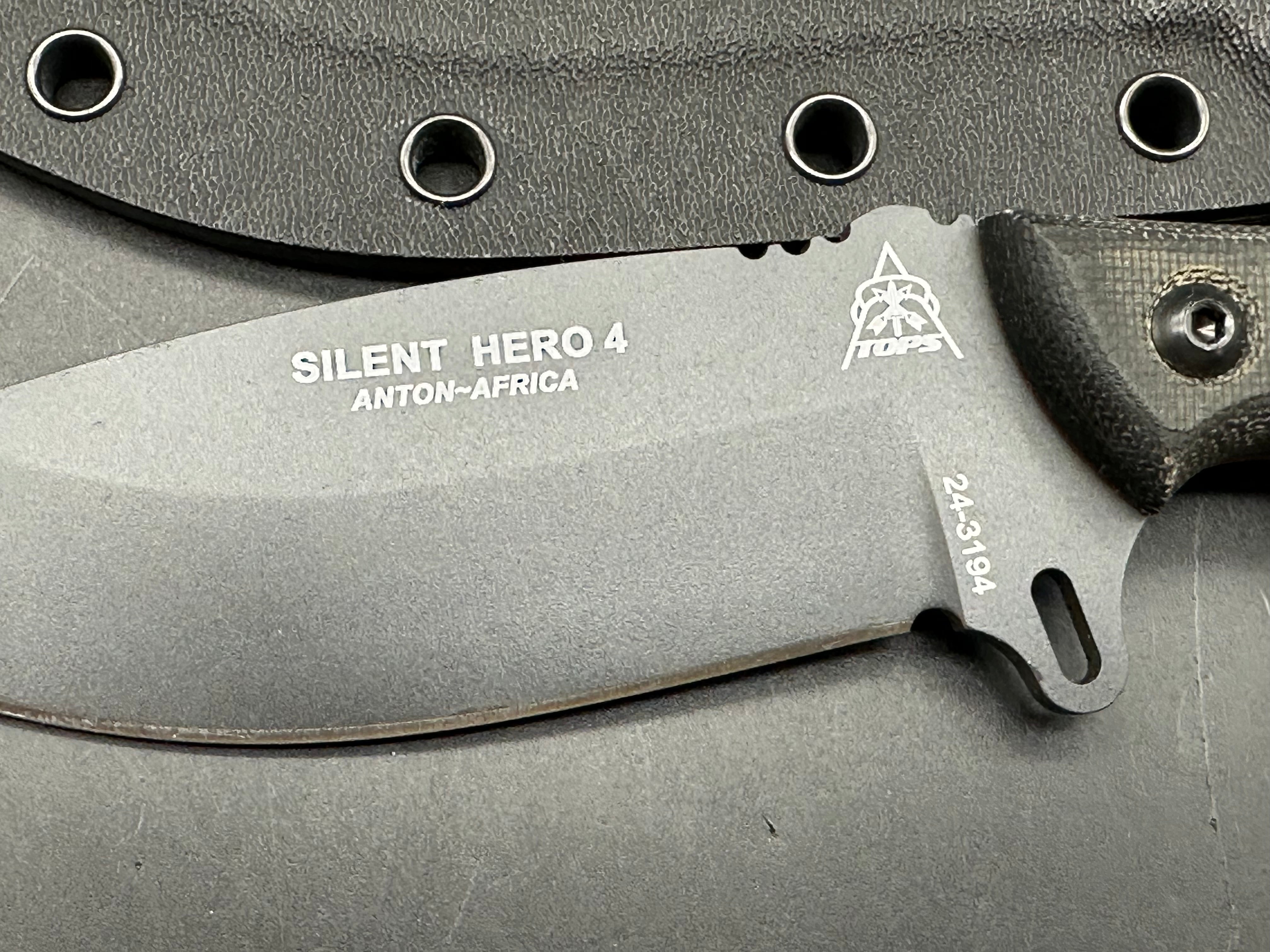 TOPS - Silent Hero 4 fixed blade