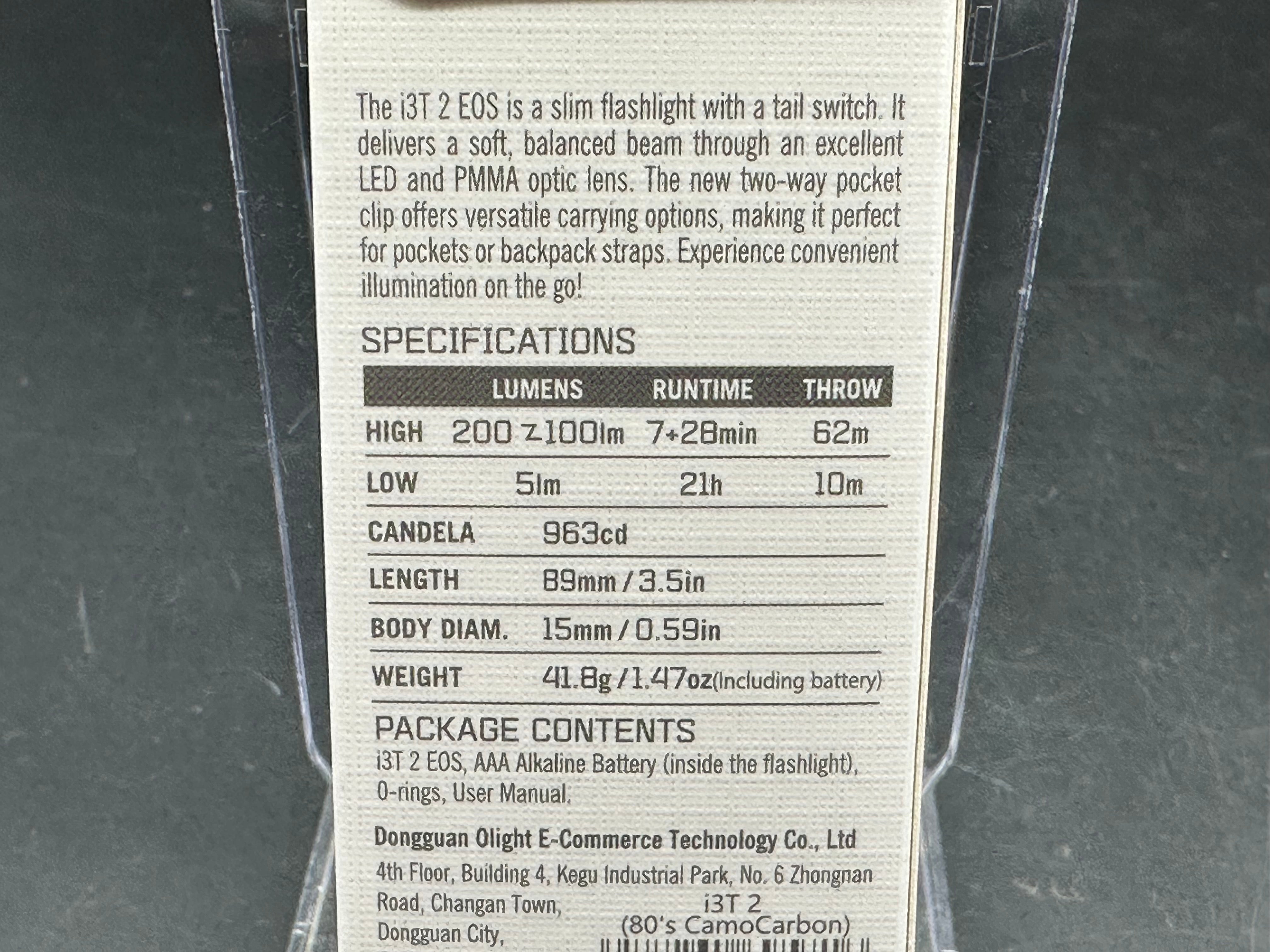 Olight I3T2EOS hard to find 80s Camo Carbon WhatNot BROP exclusive unopened in package