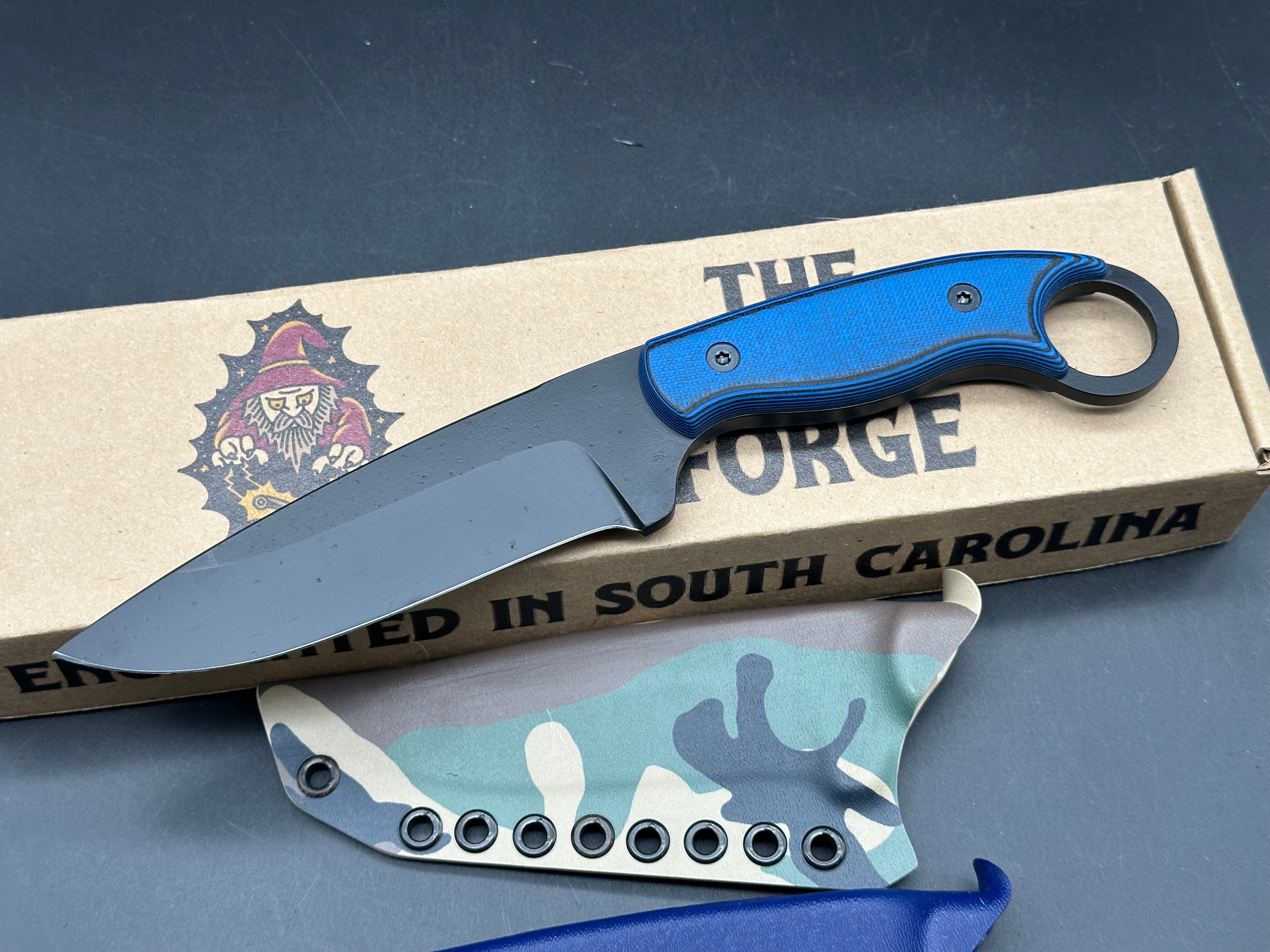 Wizard Forge - Blue Monster Gremlin fixed blade